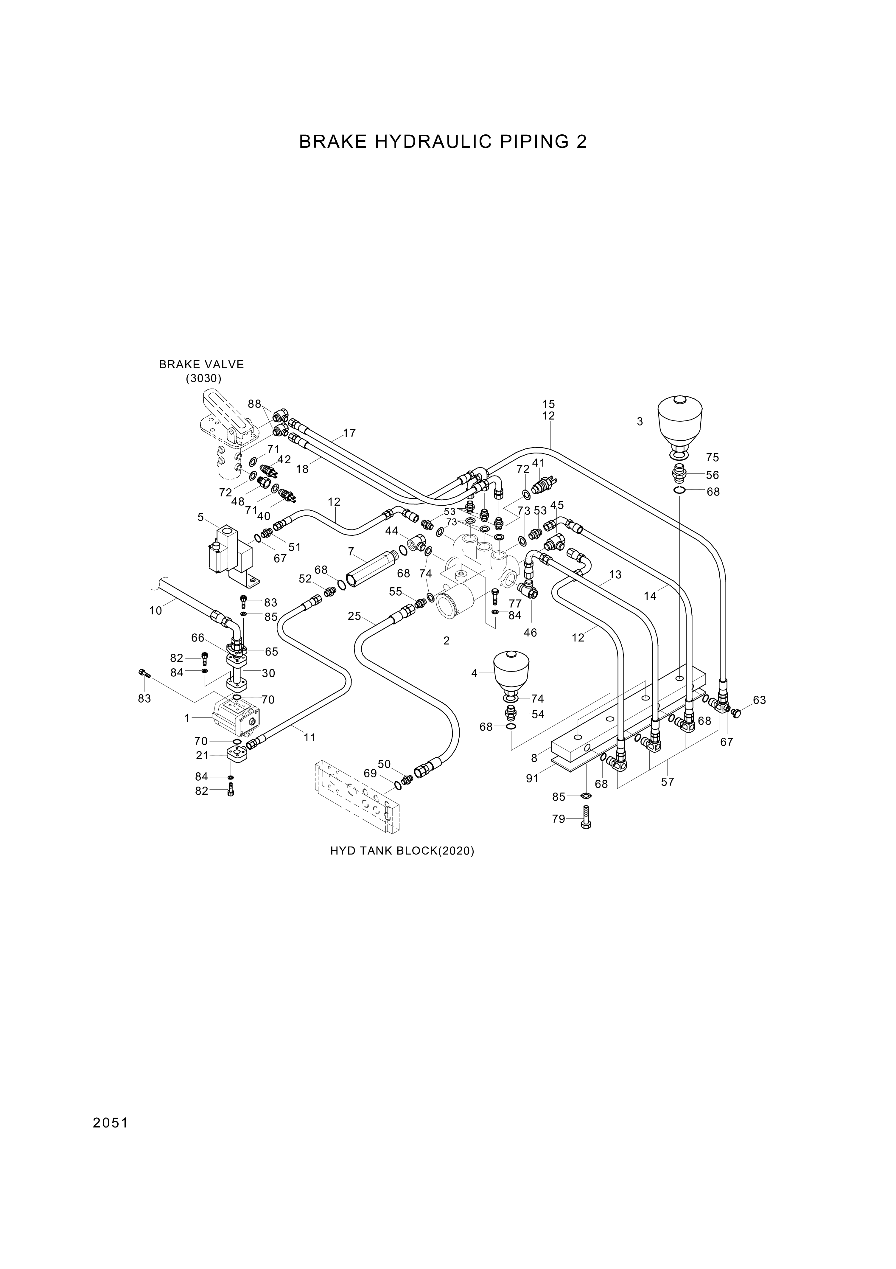drawing for Hyundai Construction Equipment P610-084014 - HOSE ASSY-THD