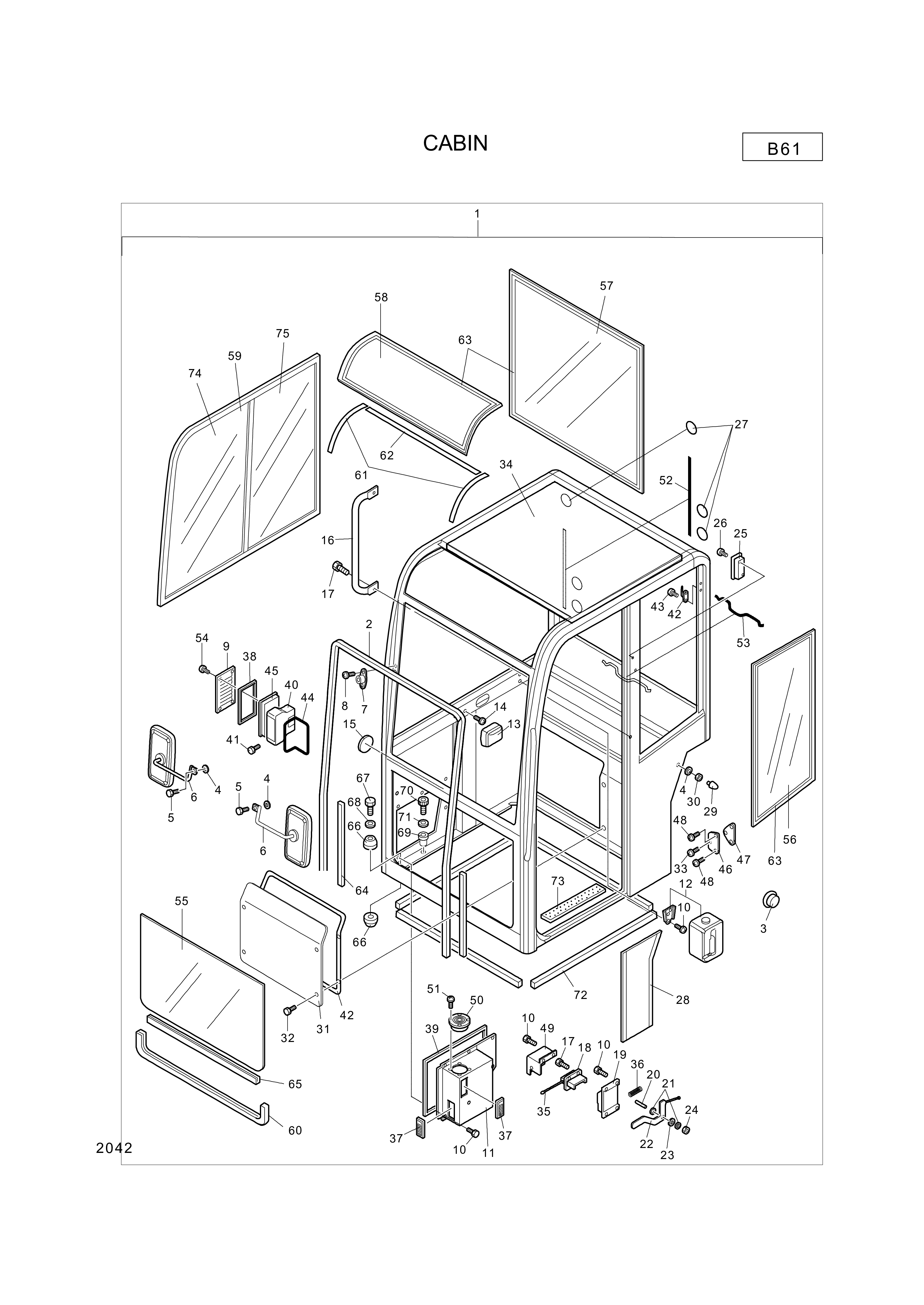 drawing for Hyundai Construction Equipment 998111040 - BOLT (figure 1)