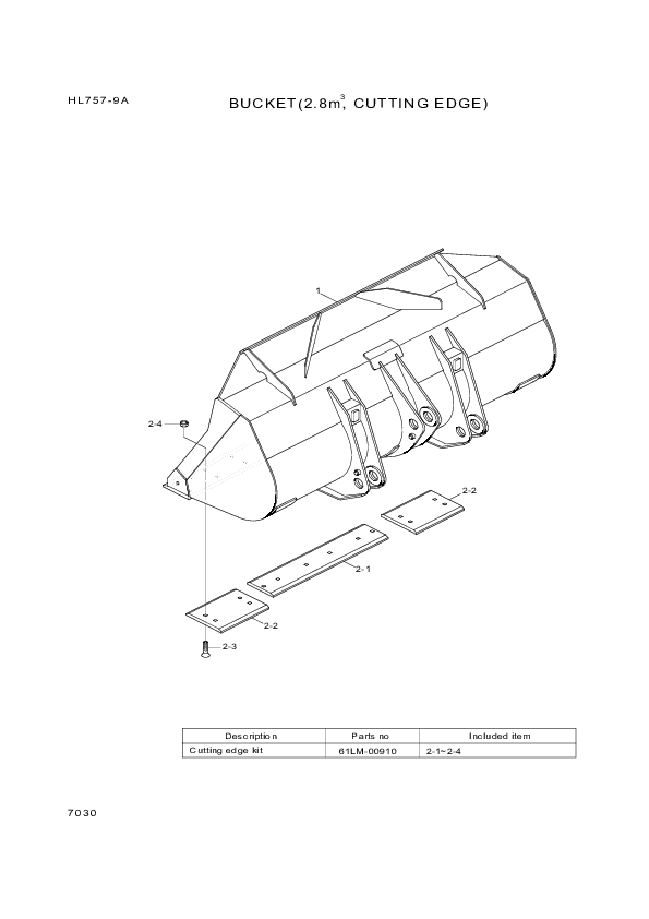 drawing for Hyundai Construction Equipment 61LM-00310 - CUTTINGEDGE-CT (figure 4)