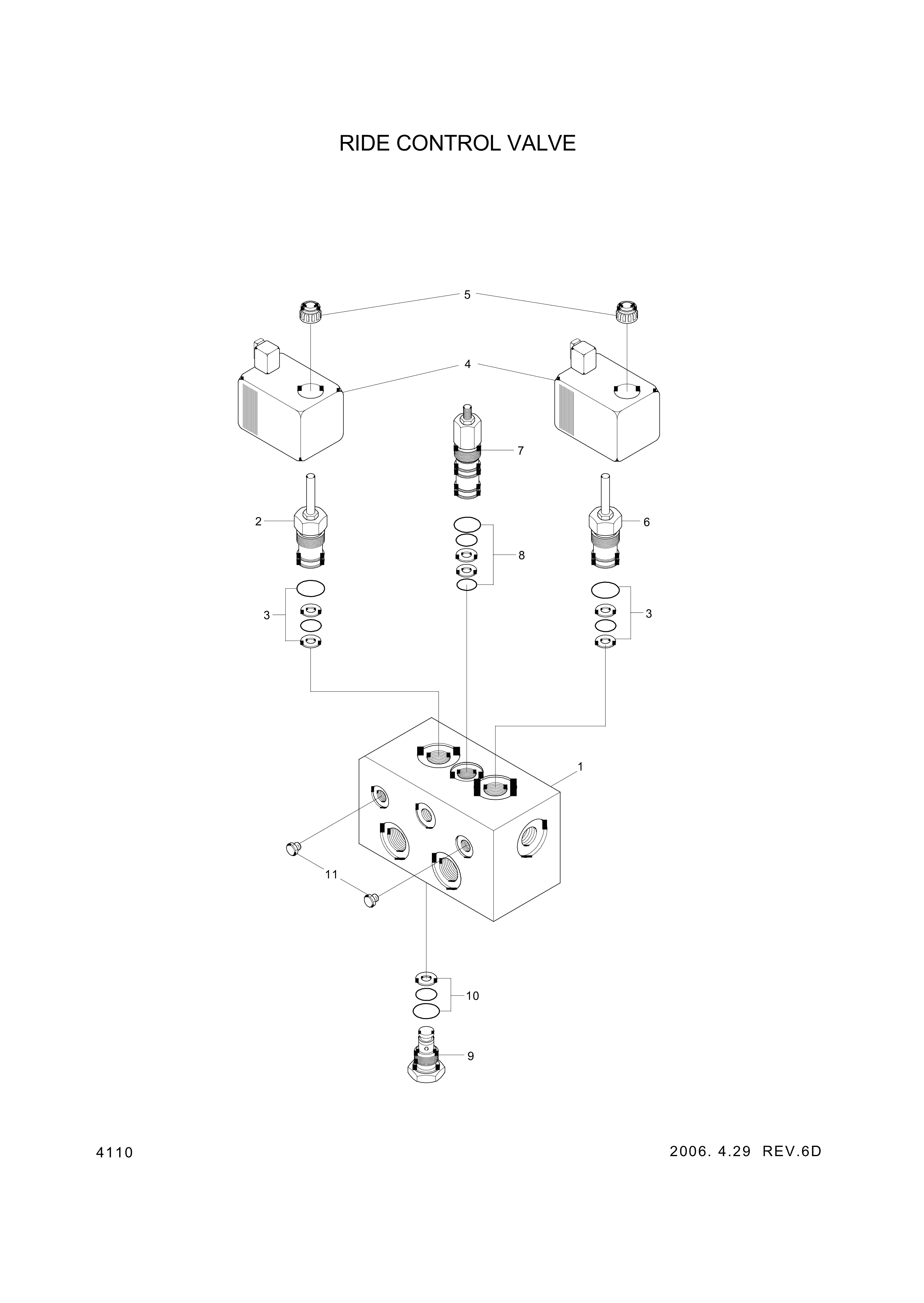 drawing for Hyundai Construction Equipment XKAL-00047 - VALVE ASSY-SOLENOID (figure 3)