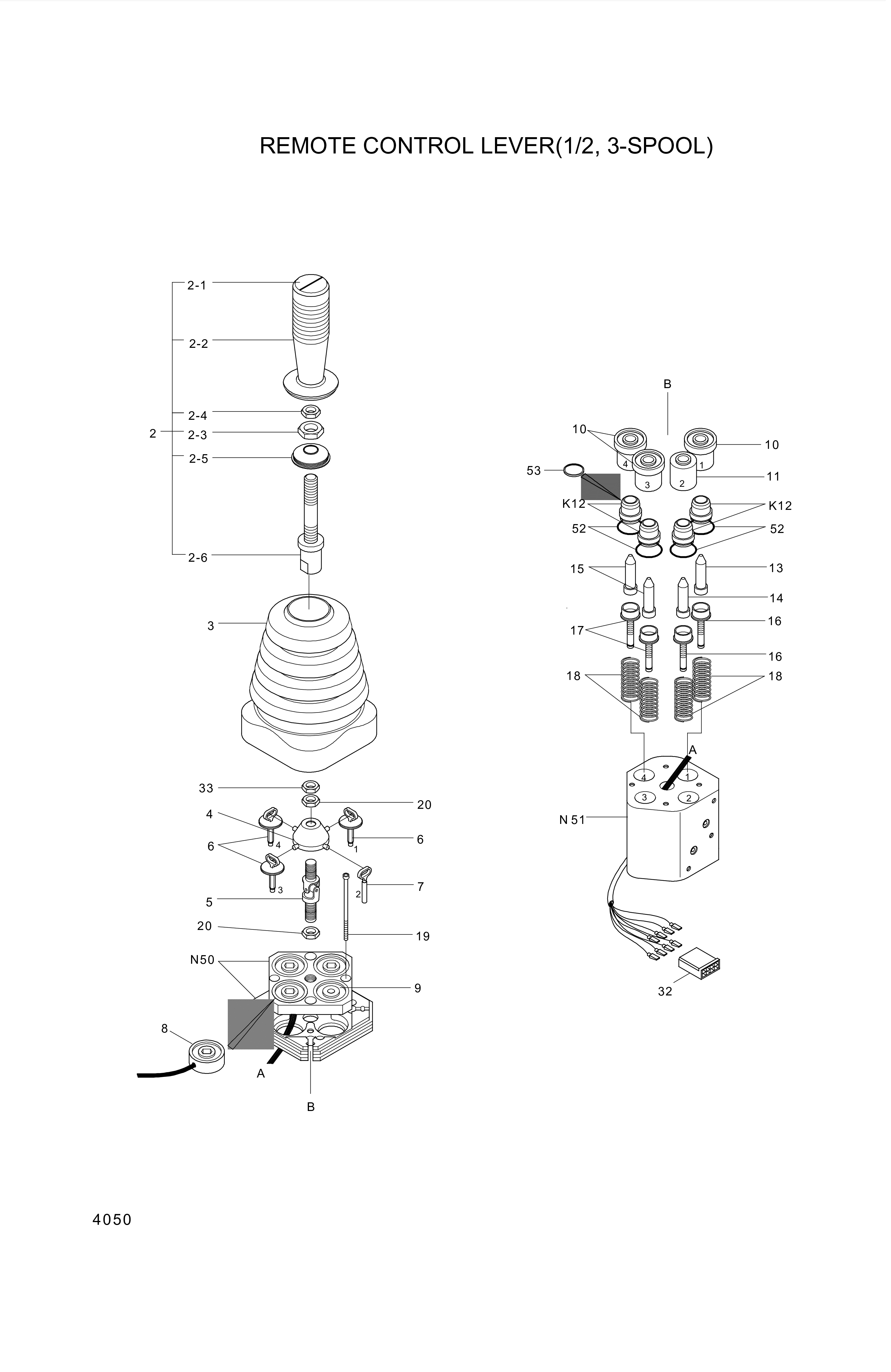 drawing for Hyundai Construction Equipment ZUAH-00172 - SPINDLE-OPERATING (figure 1)