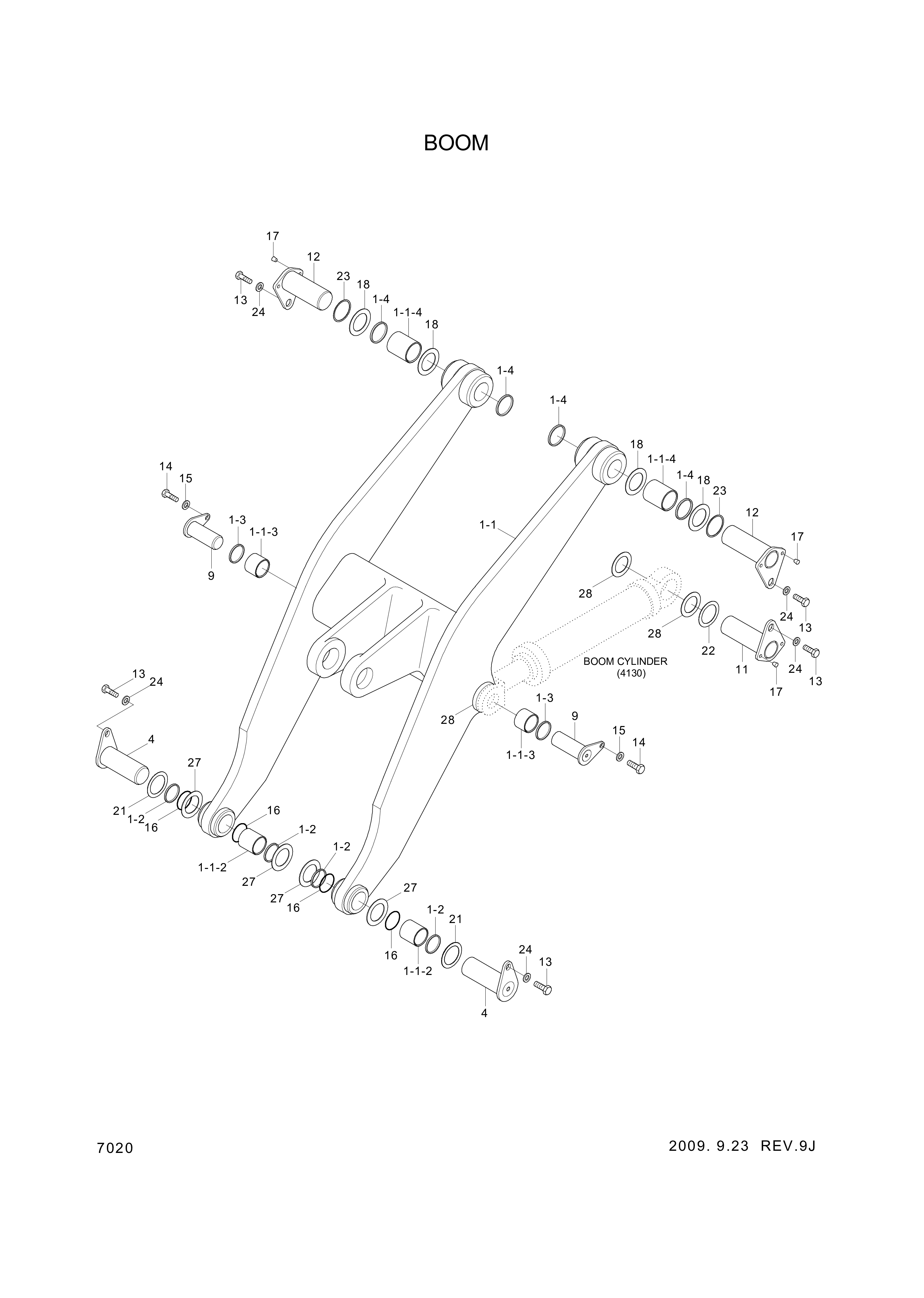 drawing for Hyundai Construction Equipment 61N8-06010 - PIN-JOINT