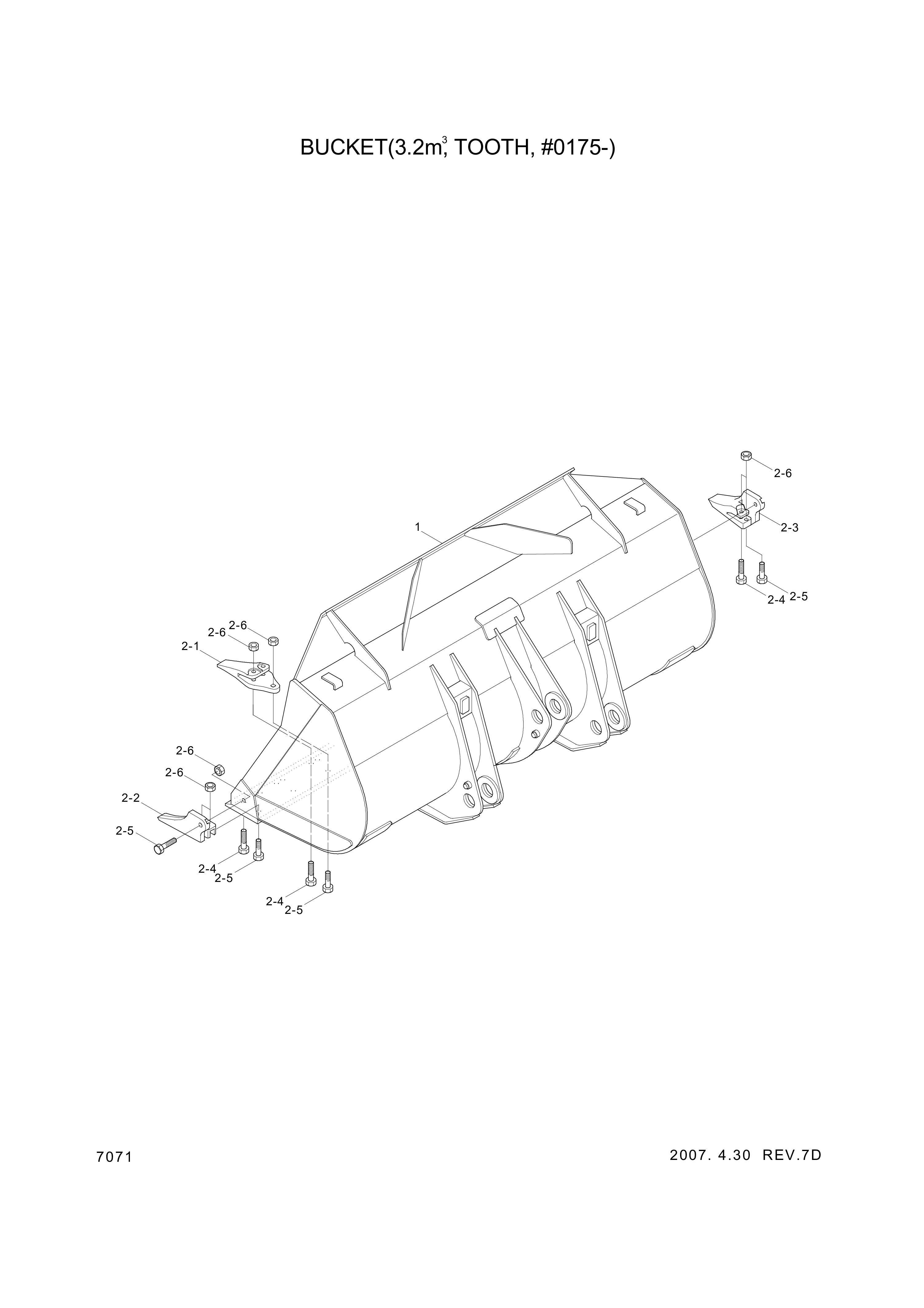 drawing for Hyundai Construction Equipment 61LB-00950BG - TOOTH KIT