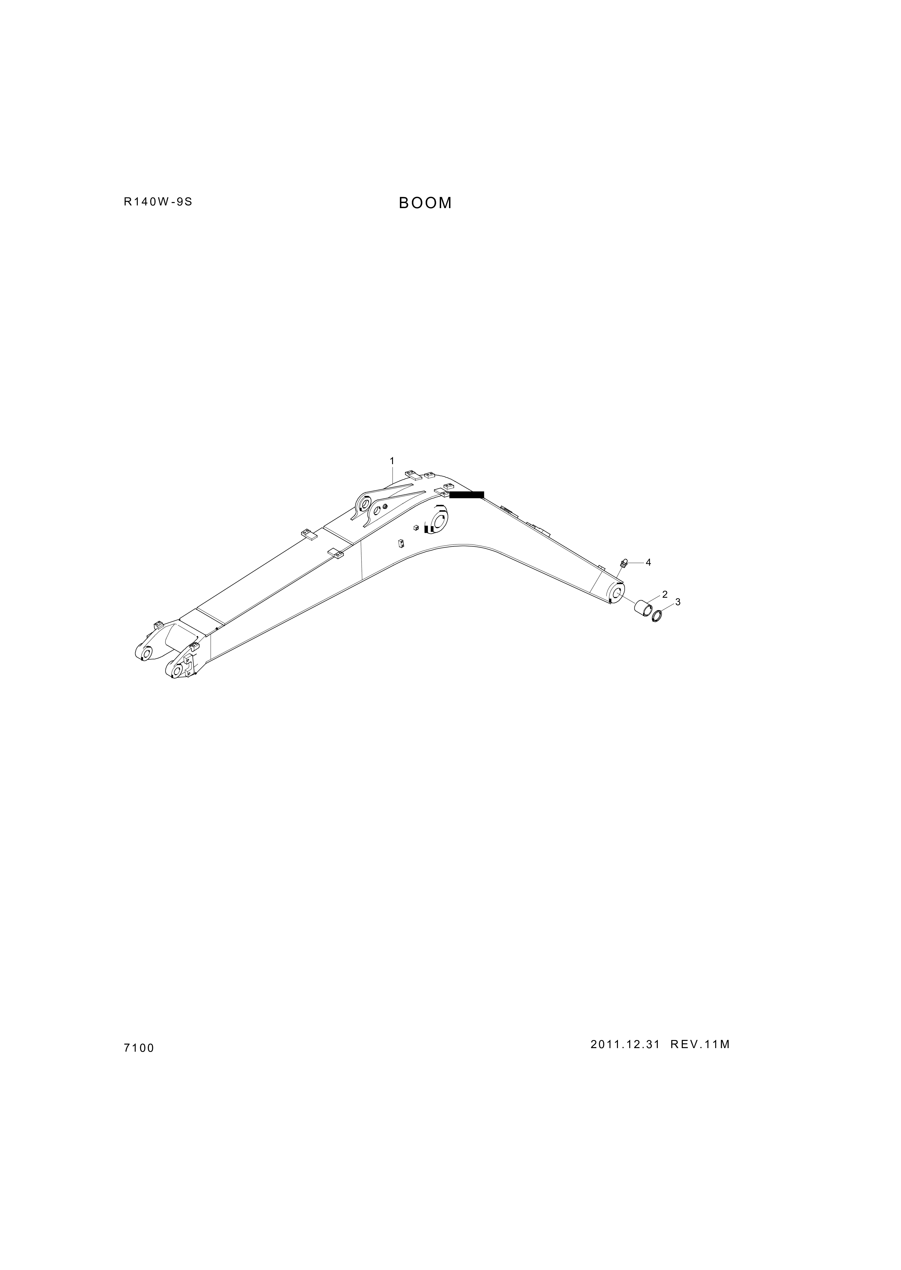 drawing for Hyundai Construction Equipment 61Q4-15100 - BUSHING-PIN