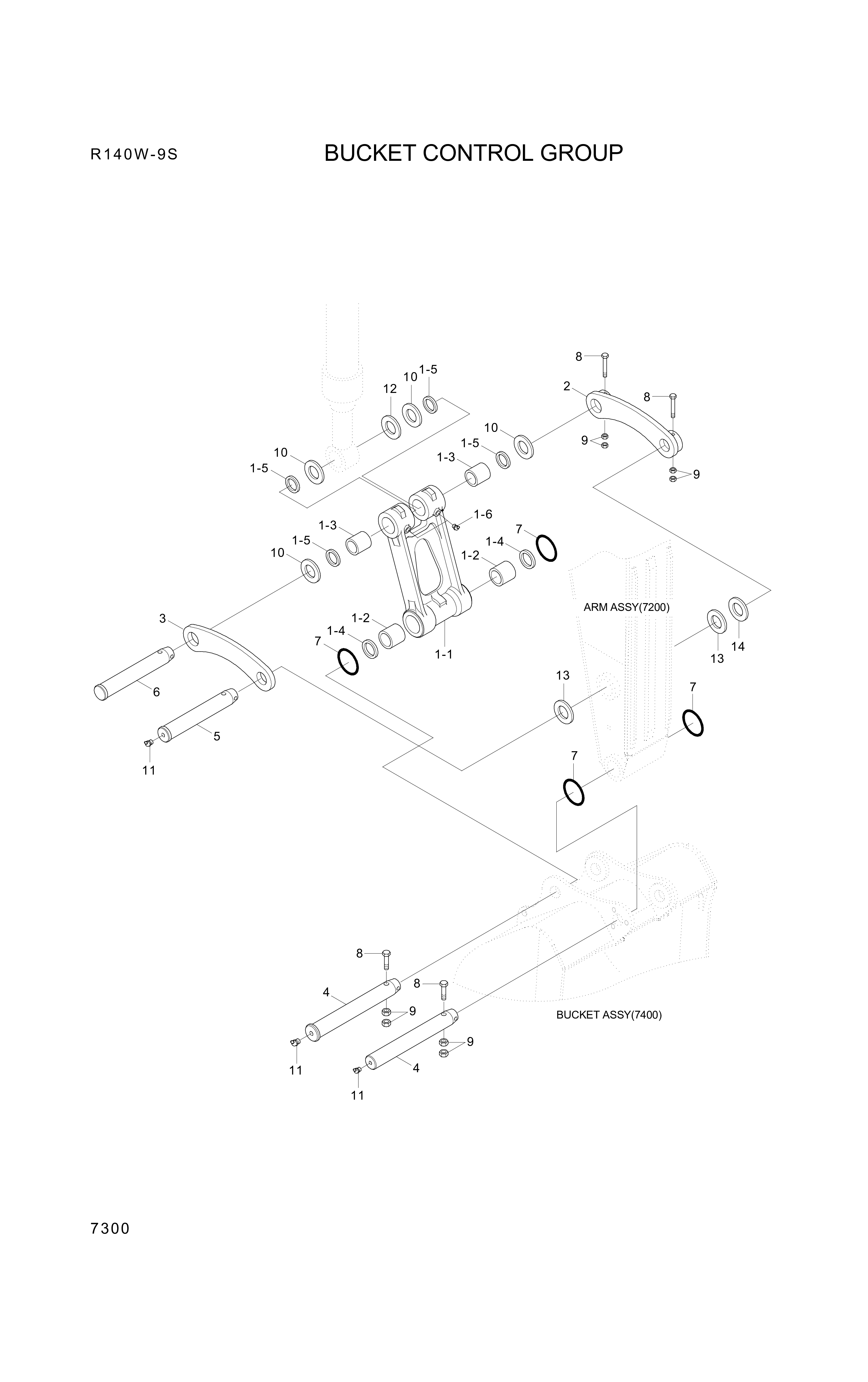 drawing for Hyundai Construction Equipment 61EN-13300 - BUSHING-PIN (figure 4)