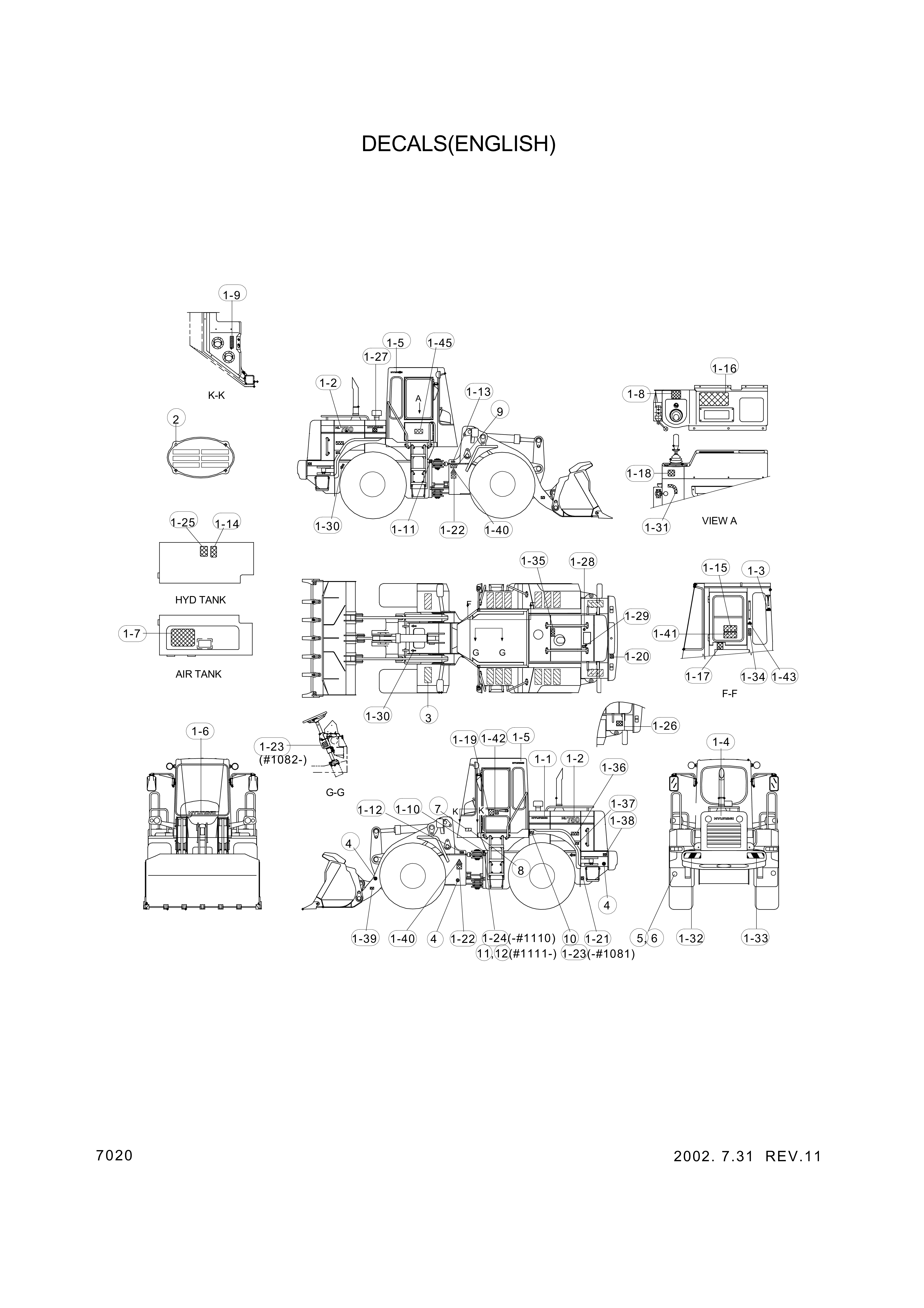 drawing for Hyundai Construction Equipment 94L3-00261 - DECAL-REMOTE DRAIN