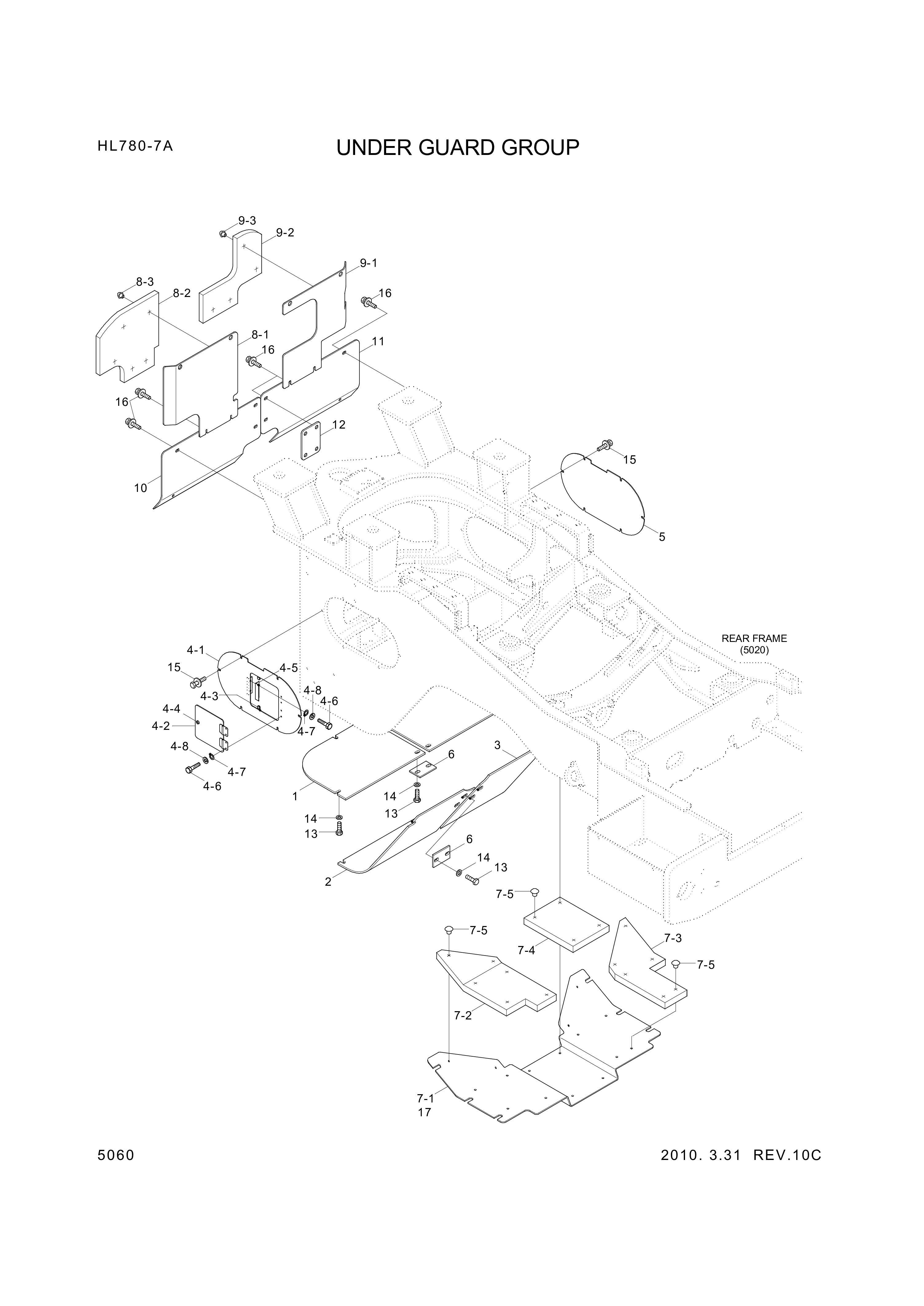 drawing for Hyundai Construction Equipment 51L6-90150 - COVER-RH (figure 1)