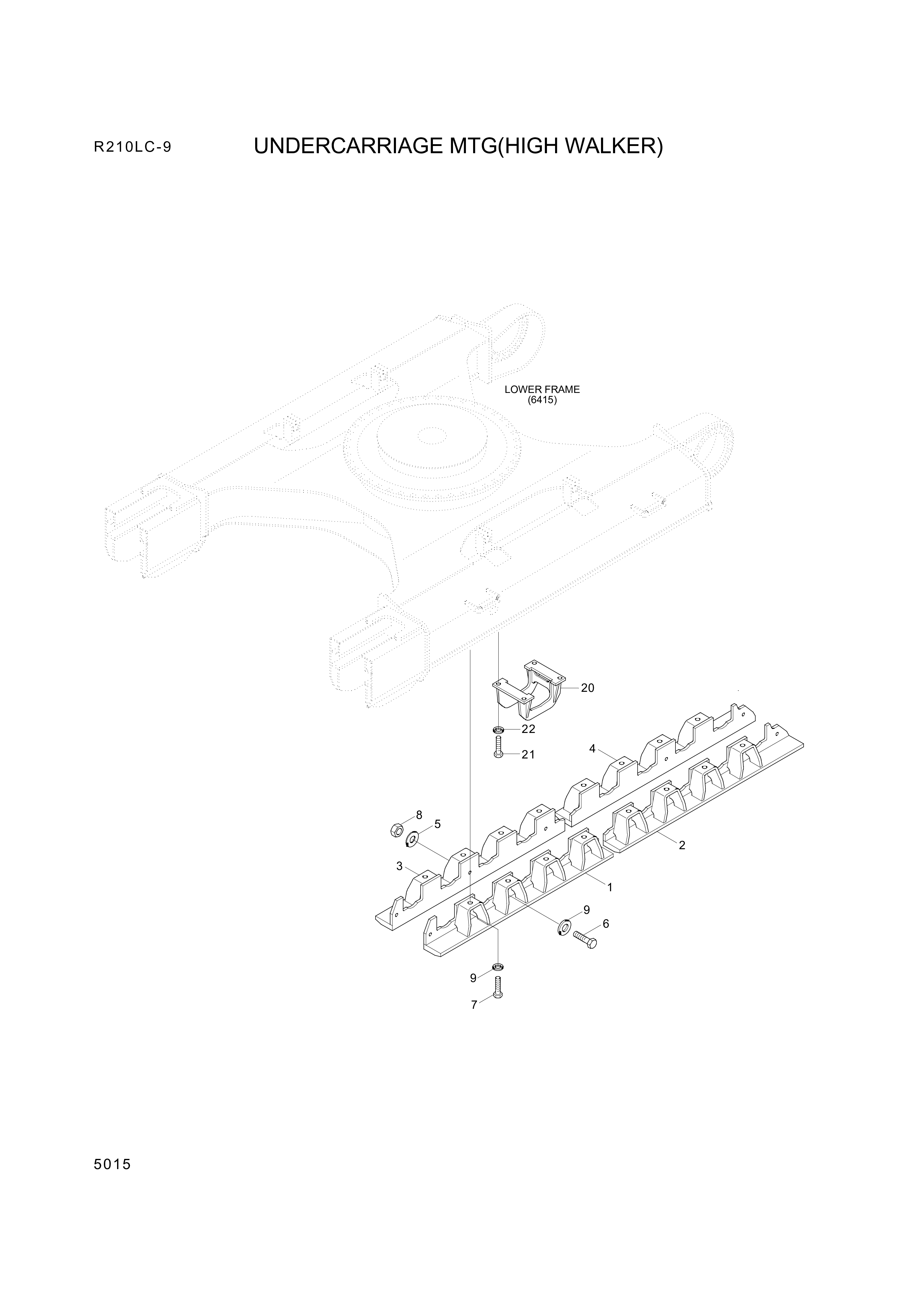 drawing for Hyundai Construction Equipment 81N6-30541GG - GUARD-TRACK RH B (figure 2)