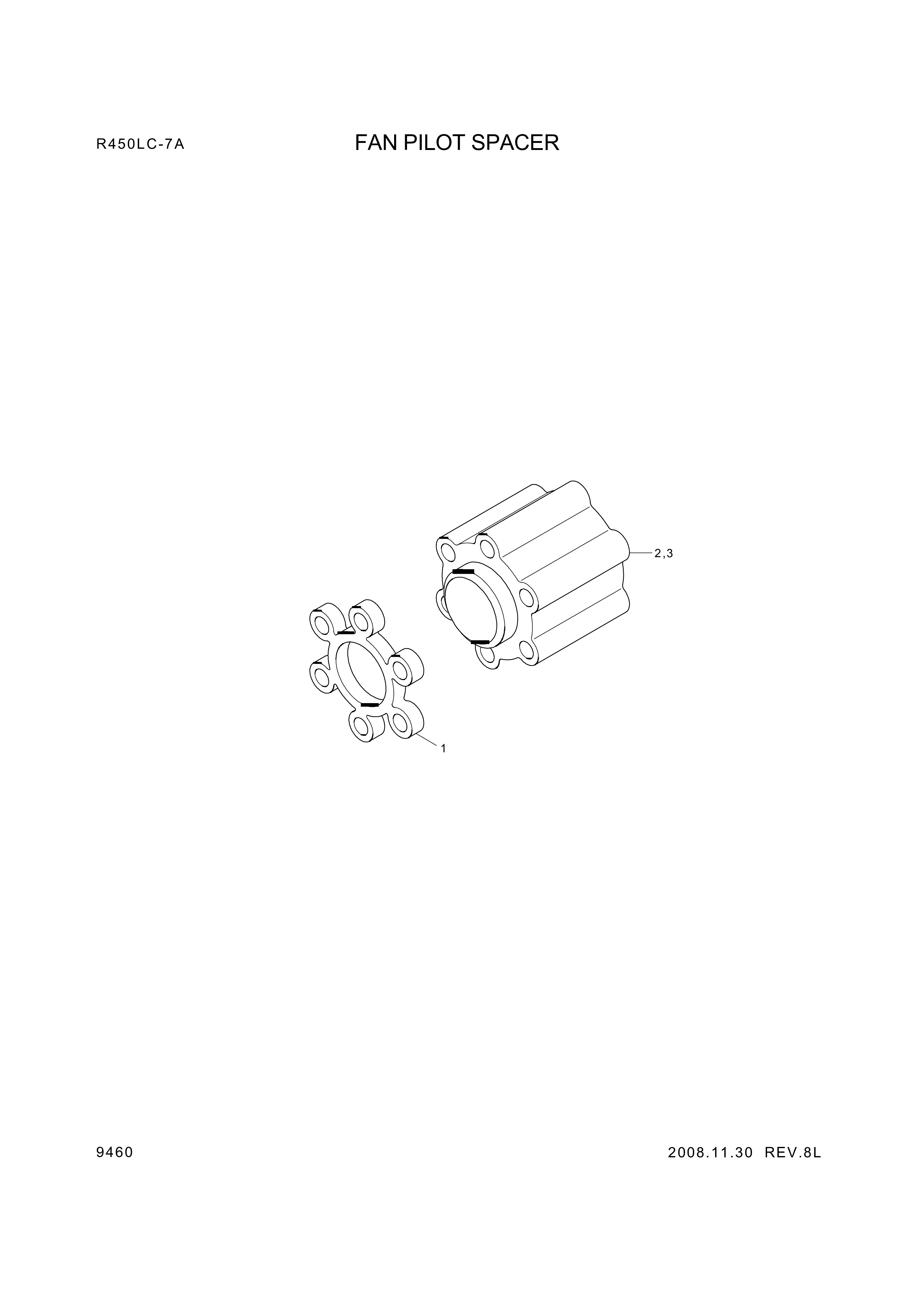 drawing for Hyundai Construction Equipment YUBP-05364 - SPACER (figure 4)