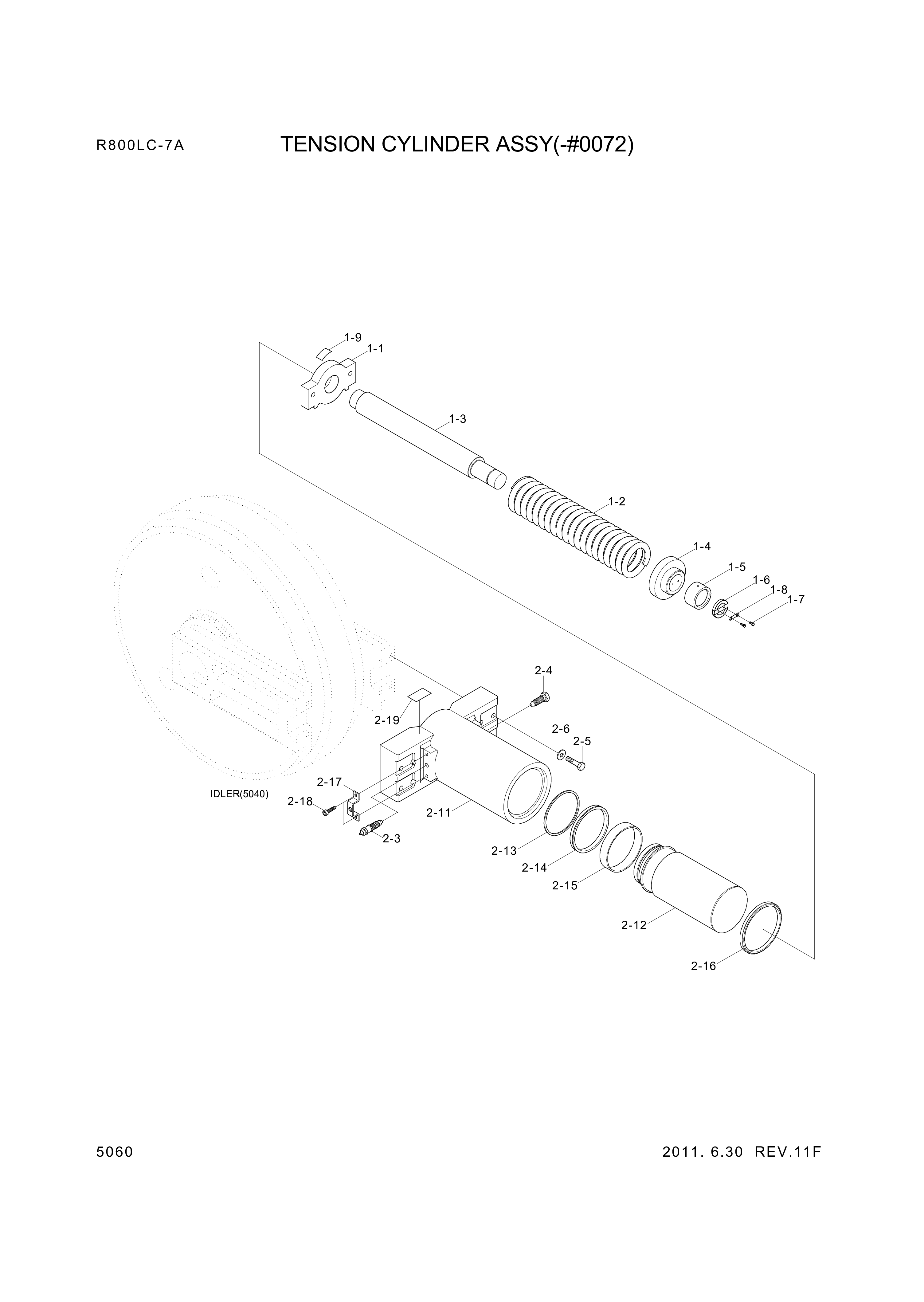 drawing for Hyundai Construction Equipment LK220A - FLANGE-FRONT (figure 1)