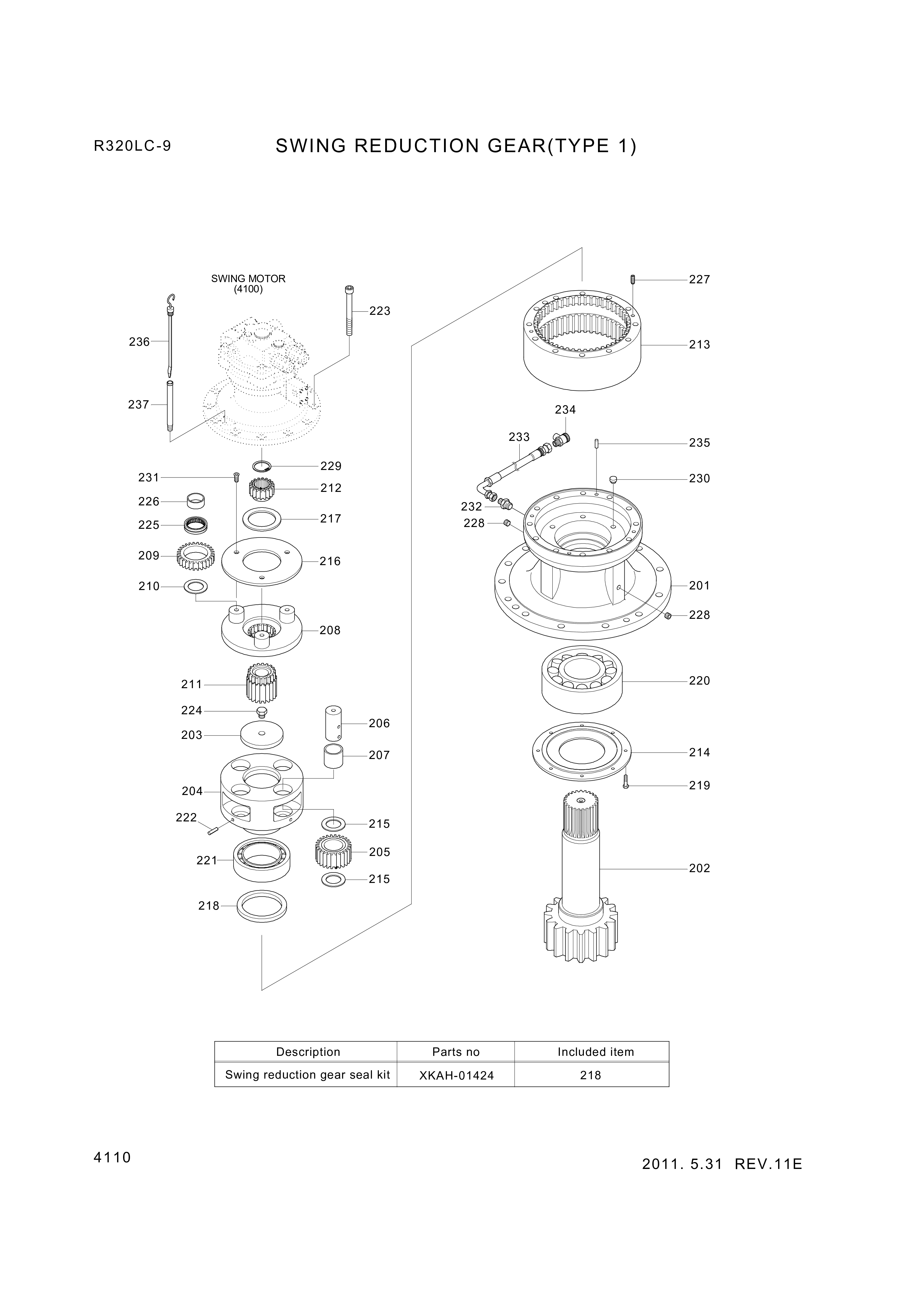 drawing for Hyundai Construction Equipment XKAH-01242 - GEAR-PLANET NO2 (figure 4)