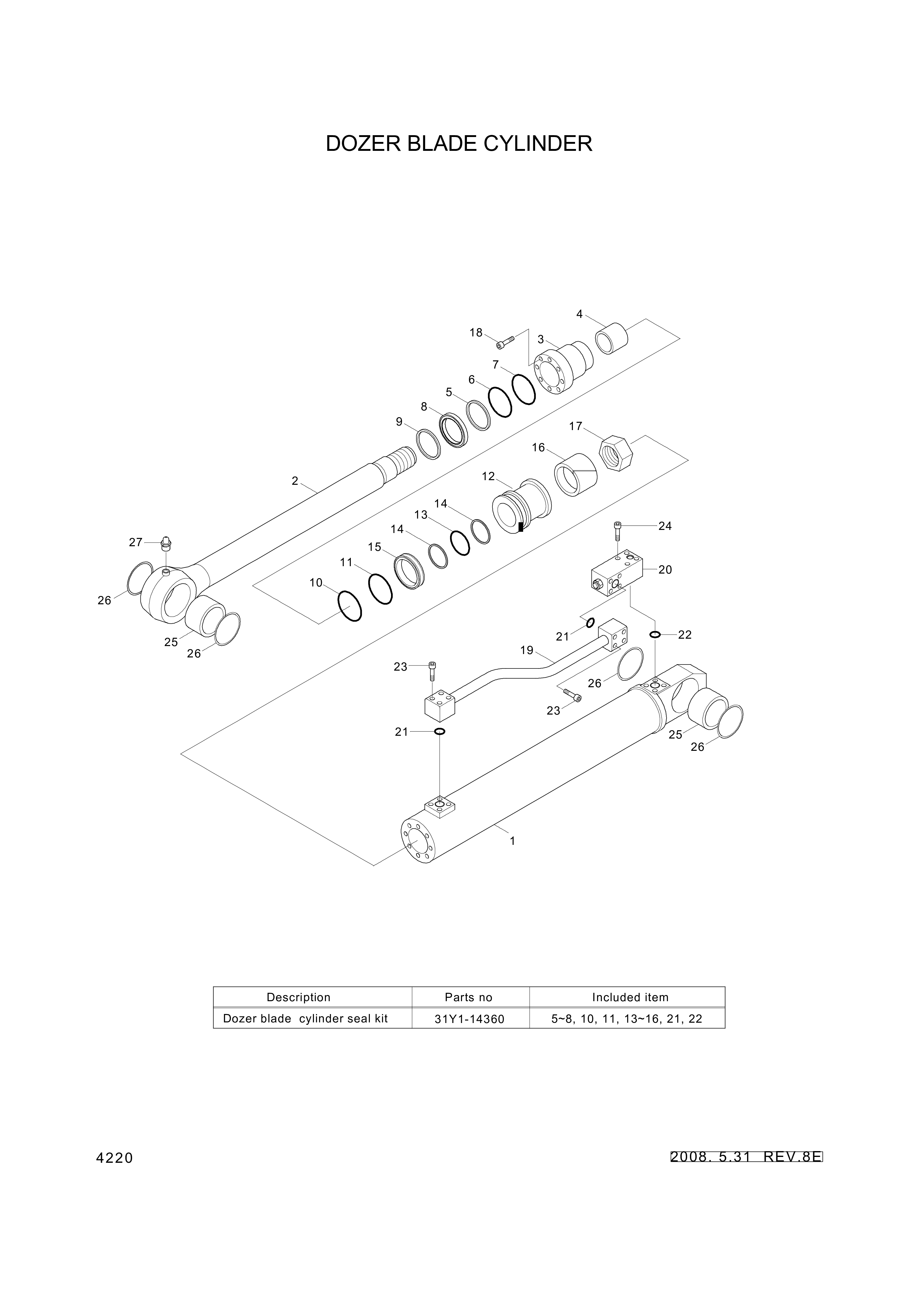drawing for Hyundai Construction Equipment 000165 - BUSHING-PIN