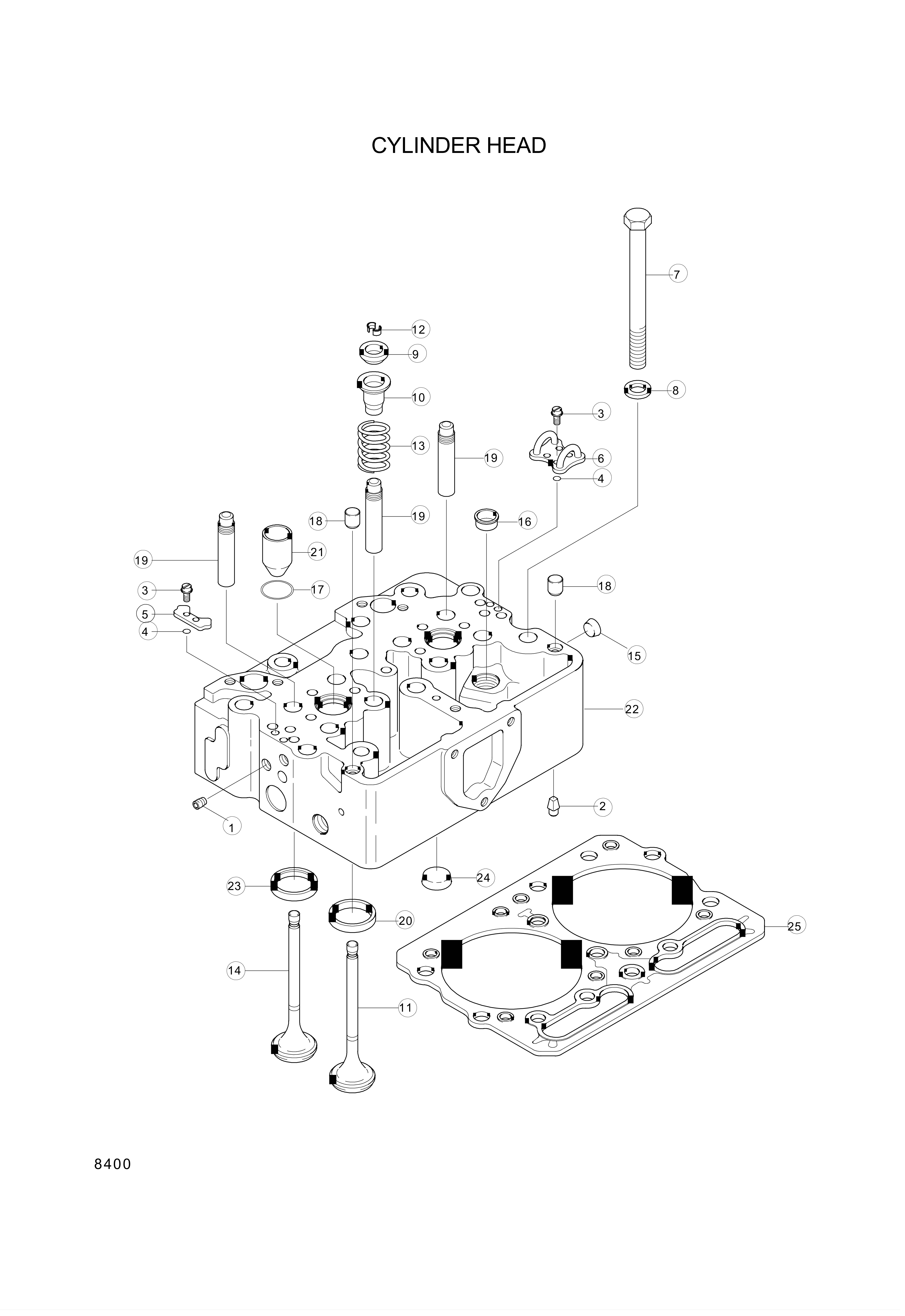 drawing for Hyundai Construction Equipment YUBP-06353 - VALVE KIT-EXH (figure 1)