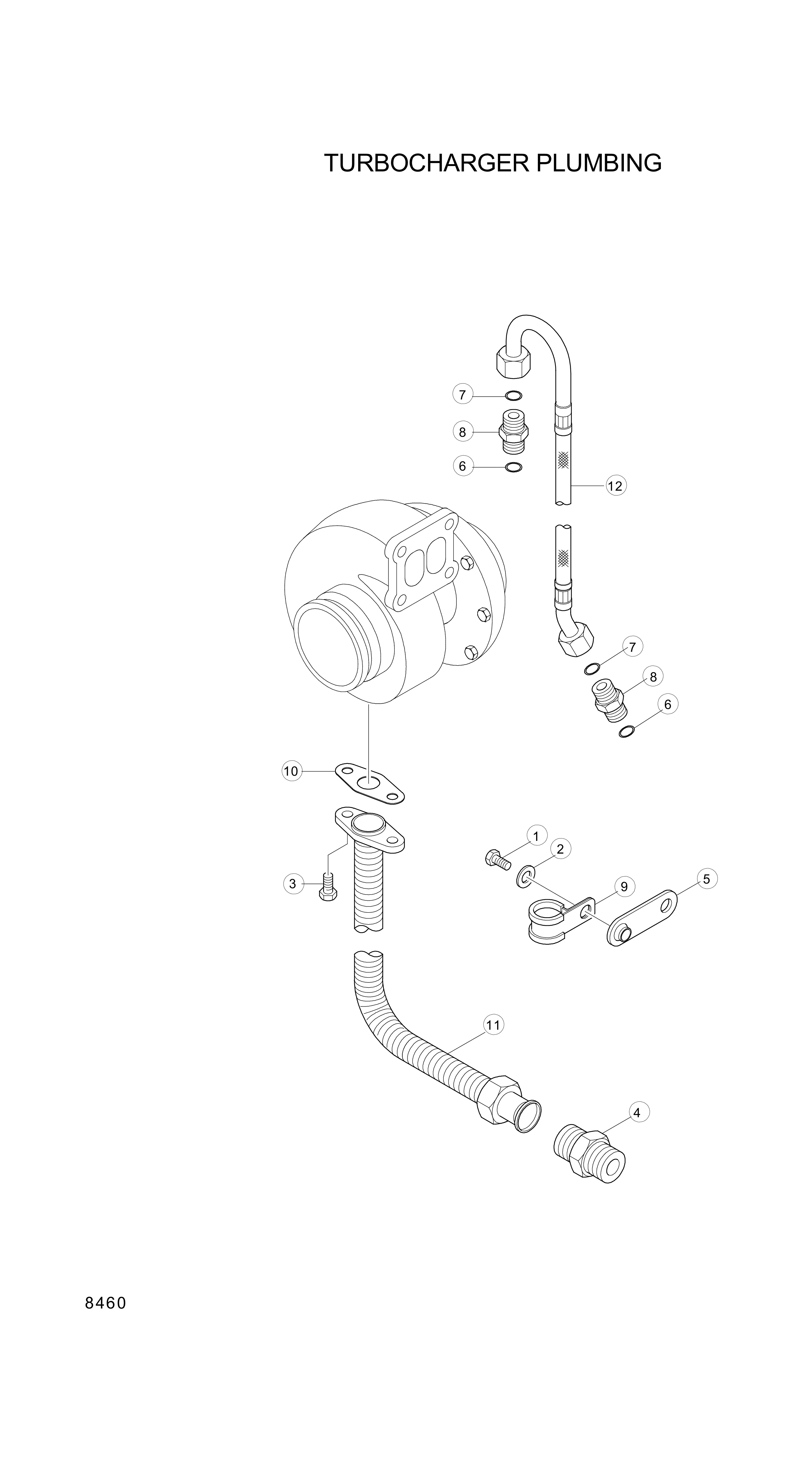 drawing for Hyundai Construction Equipment YUBP-06911 - HOSE-FLEXIBLE (figure 4)