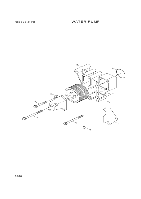 drawing for Hyundai Construction Equipment YUBP-05808 - SCREW-HEX FLG (figure 2)