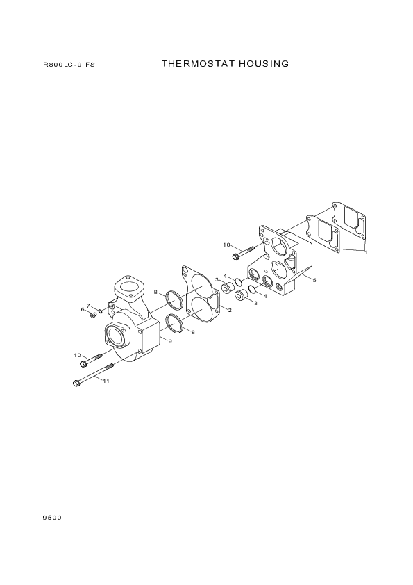 drawing for Hyundai Construction Equipment YUBP-05771 - GASKET (figure 2)