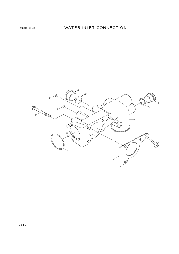 drawing for Hyundai Construction Equipment YUBP-05767 - GASKET (figure 2)