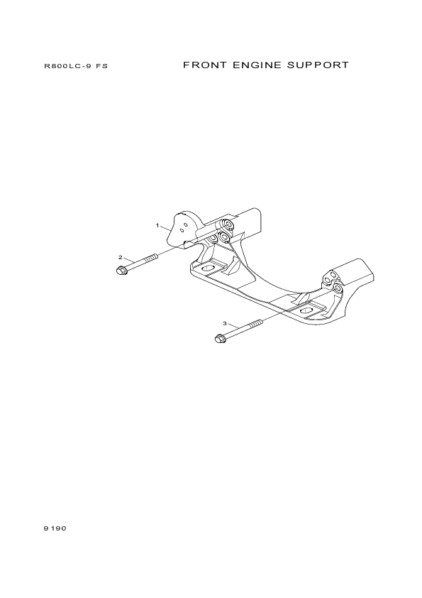 drawing for Hyundai Construction Equipment YUBP-04883 - SUPPORT-FRONT (figure 3)