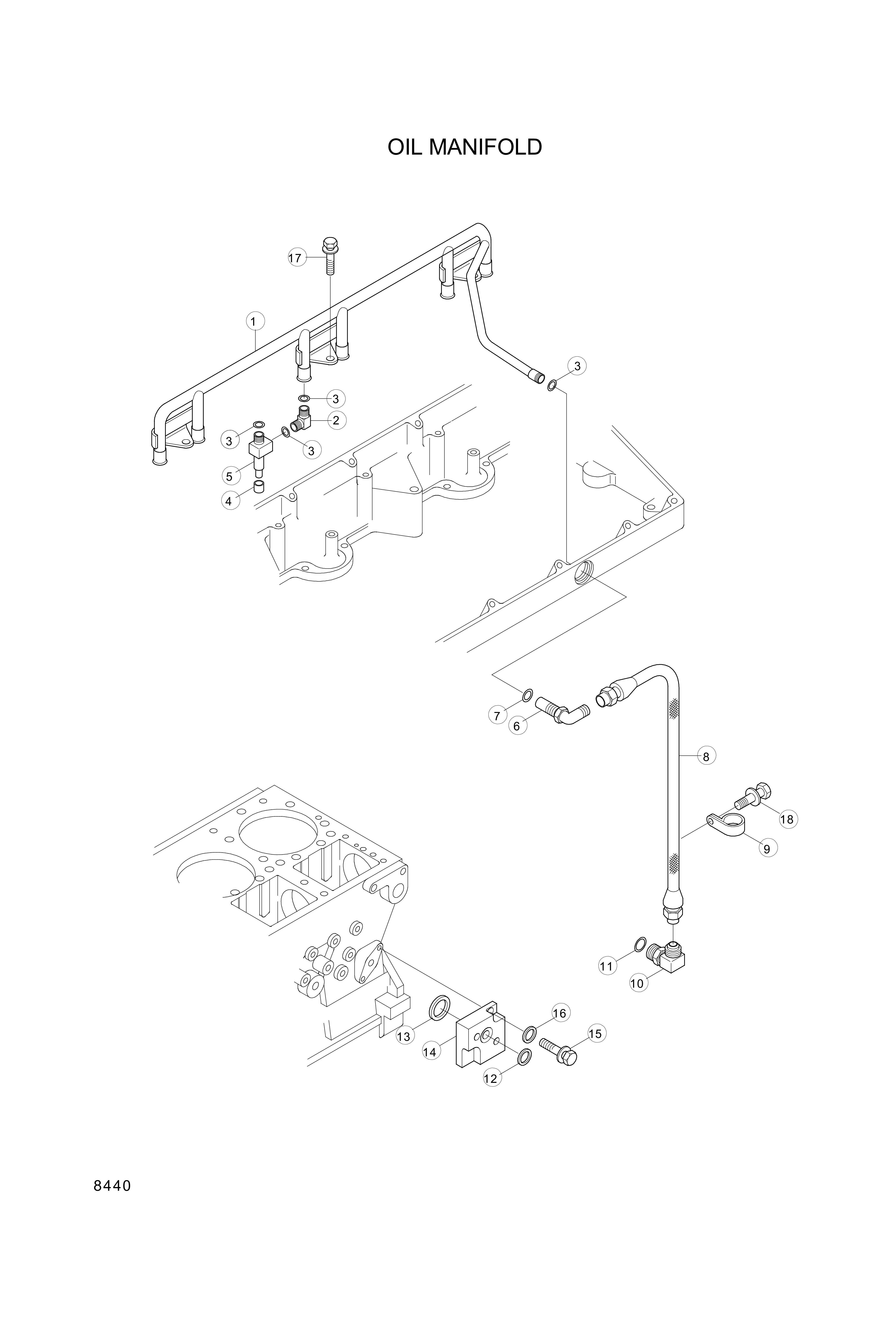 drawing for Hyundai Construction Equipment YUBP-06771 - HOSE-FLEXIBLE (figure 3)