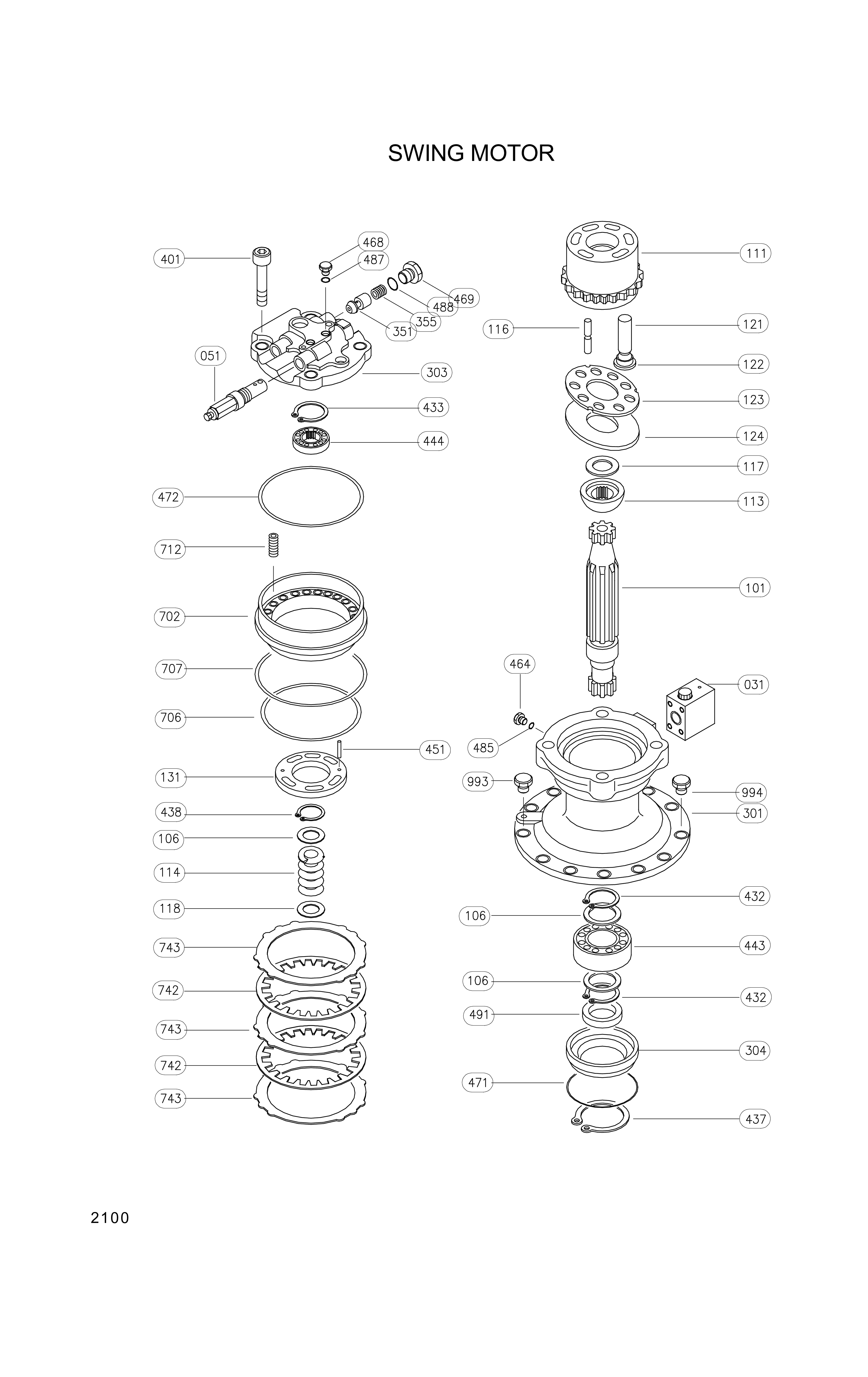 drawing for Hyundai Construction Equipment PNU305EV - BEARING-ROLLER (figure 5)