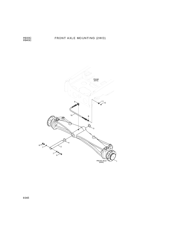 drawing for Hyundai Construction Equipment 81U2-10060 - AXLE ASSY-FRONT (figure 3)