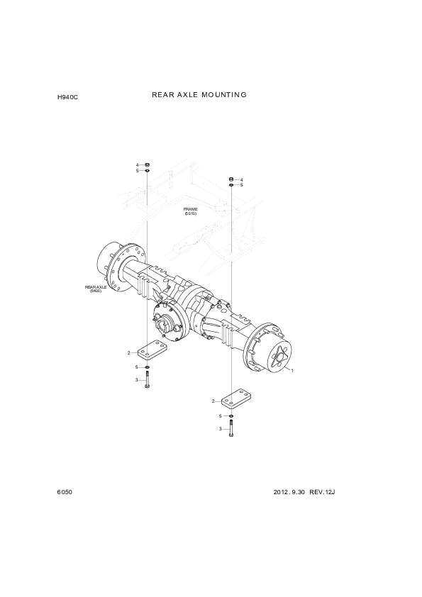 drawing for Hyundai Construction Equipment 81U2-20010 - AXLE ASSY-REAR