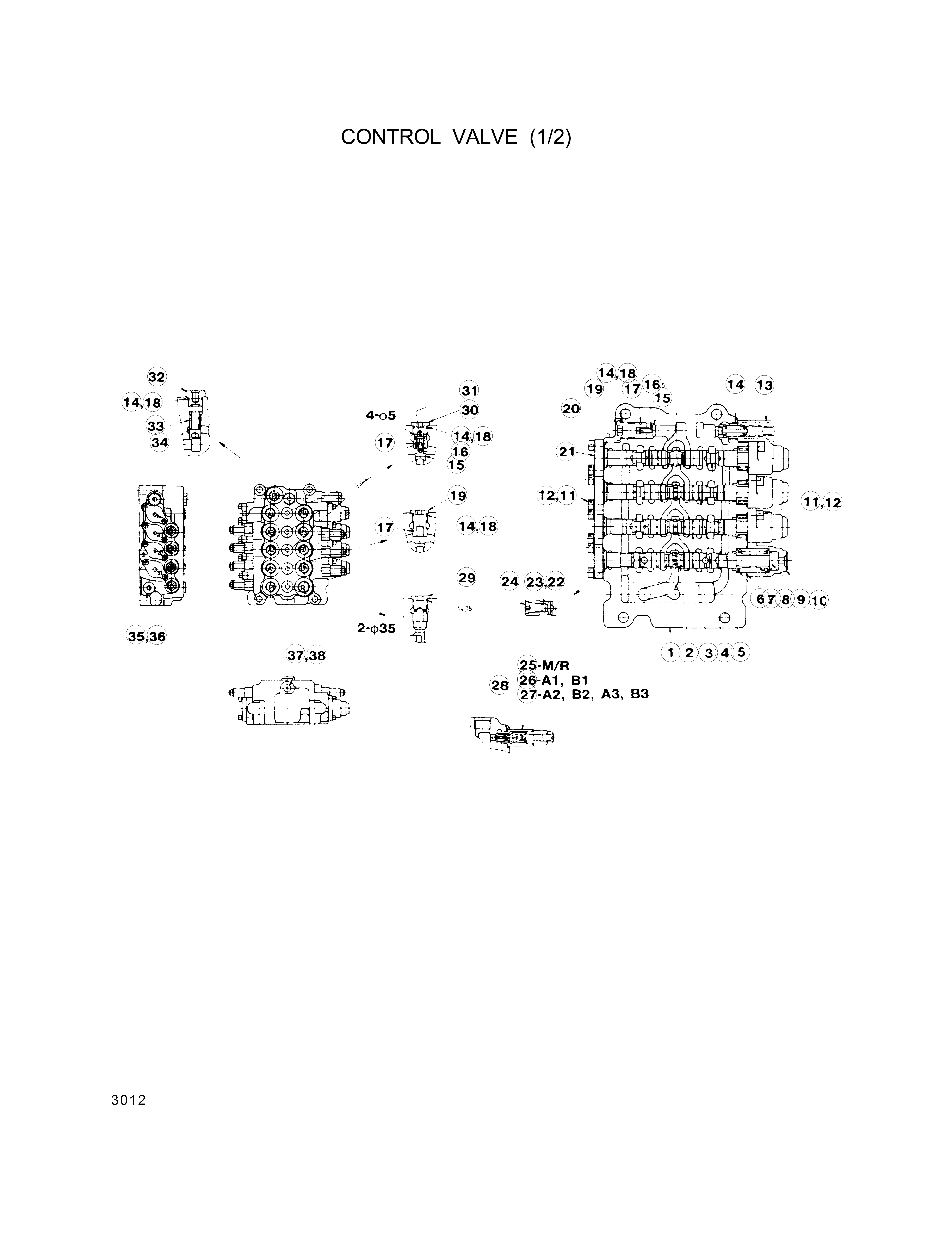 drawing for Hyundai Construction Equipment 3537-170-350K - PORT RELIEF VALVE (figure 2)
