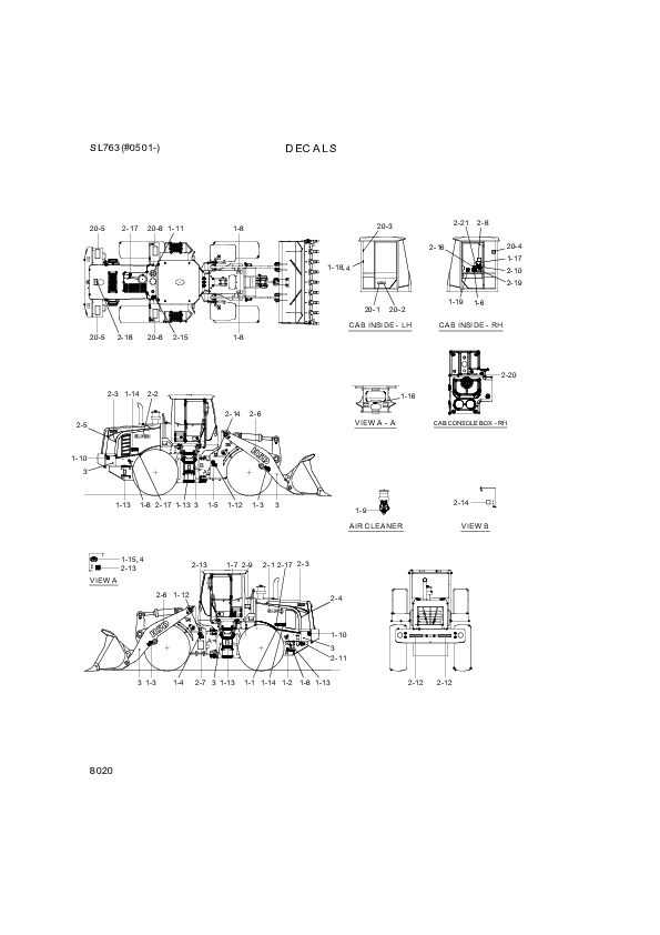 drawing for Hyundai Construction Equipment 92Z1-08100 - DECAL KIT-B (figure 1)