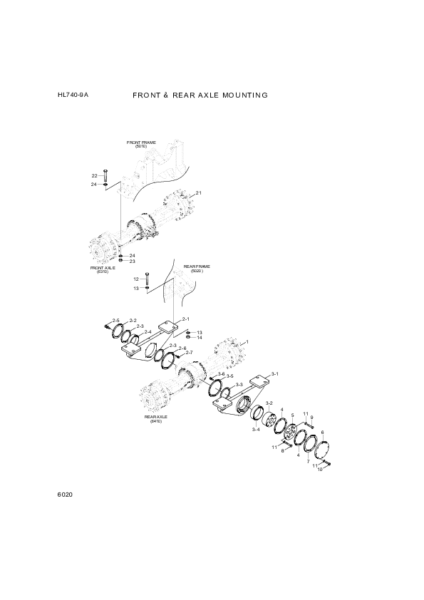 drawing for Hyundai Construction Equipment 81LN-21010 - AXLE ASSY-REAR