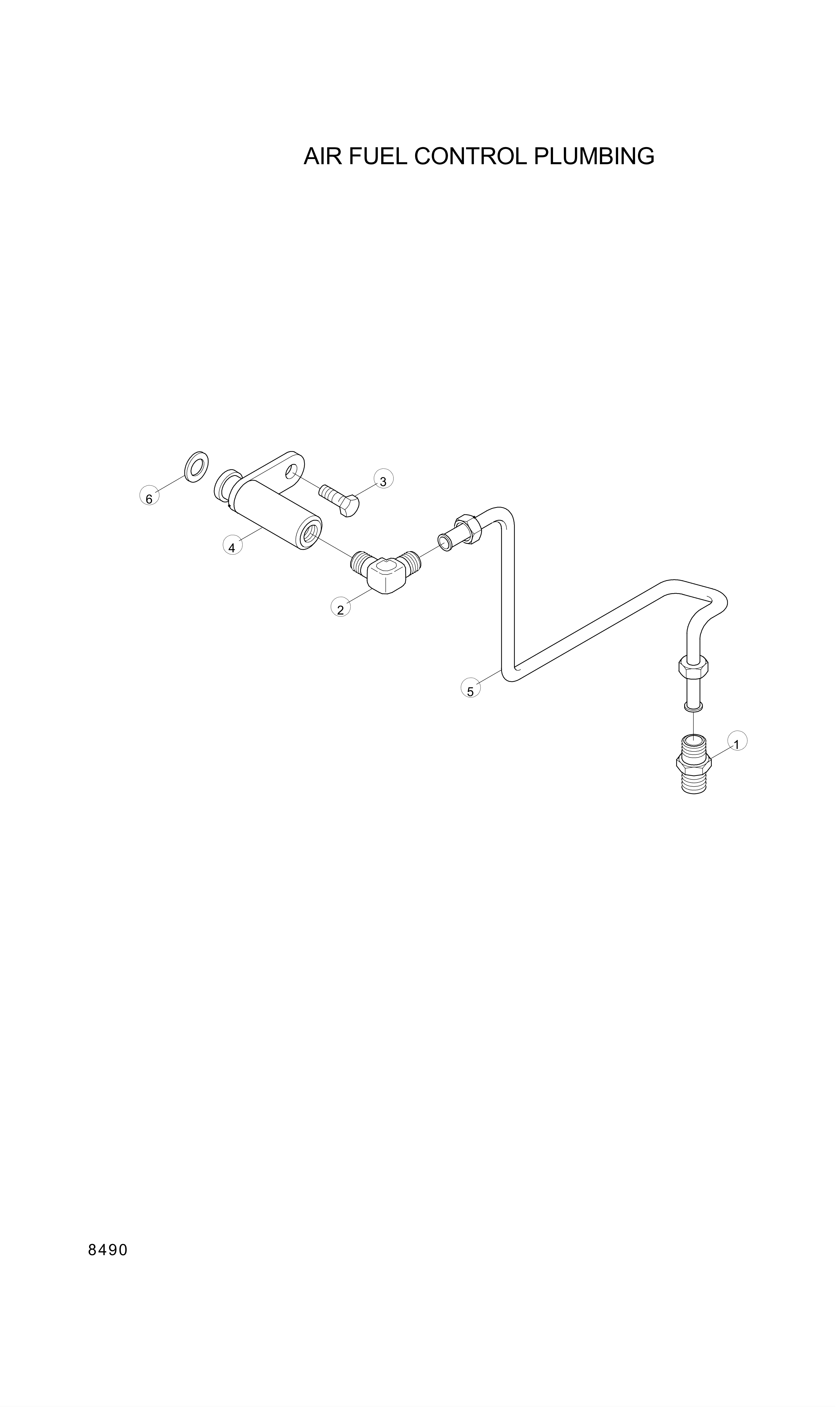drawing for Hyundai Construction Equipment YUBP-06415 - PIPE-AIR (figure 2)