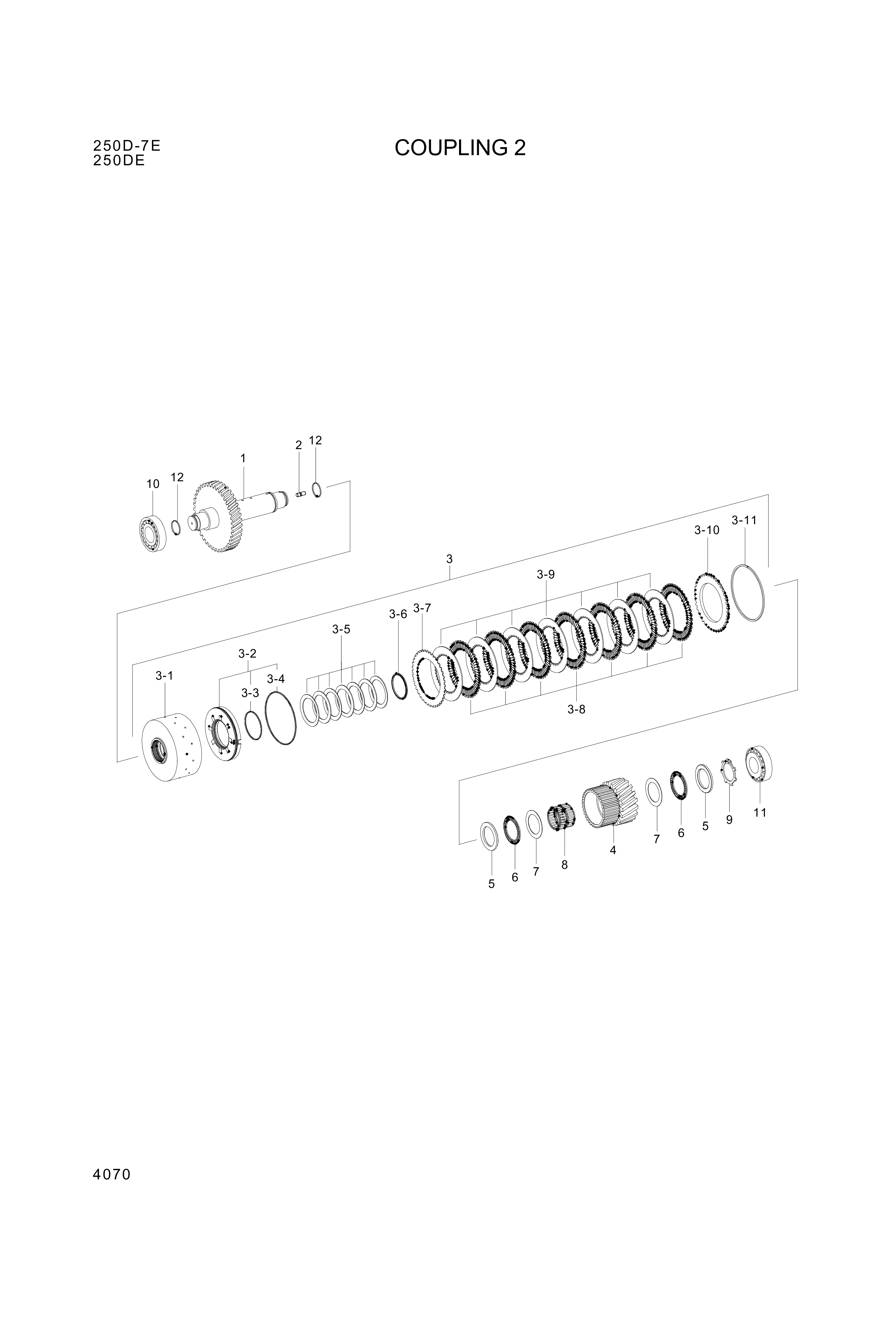 drawing for Hyundai Construction Equipment ZGAQ-03822 - IDLER-CLUTCH (figure 4)