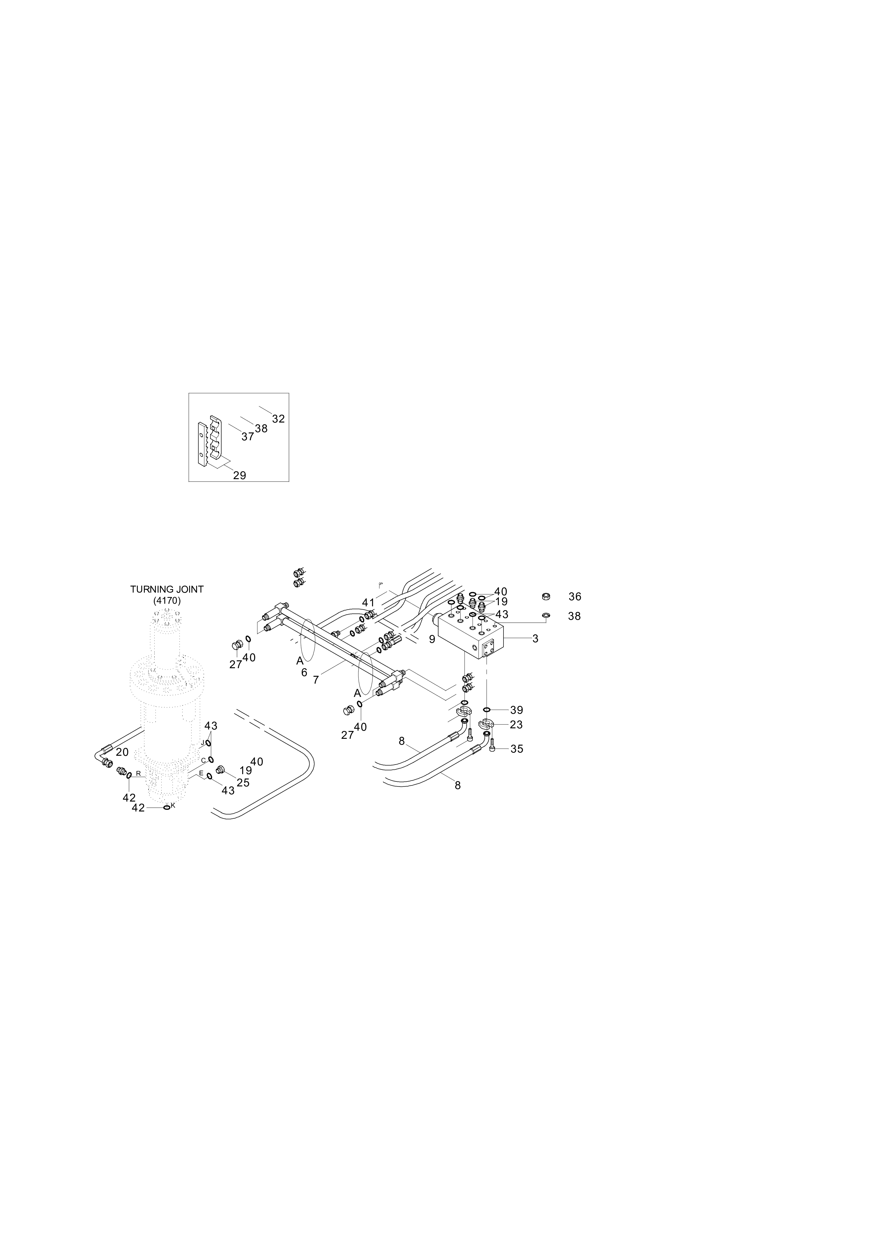 drawing for Hyundai Construction Equipment P933-042035 - HOSE ASSY-ORFS&THD (figure 1)