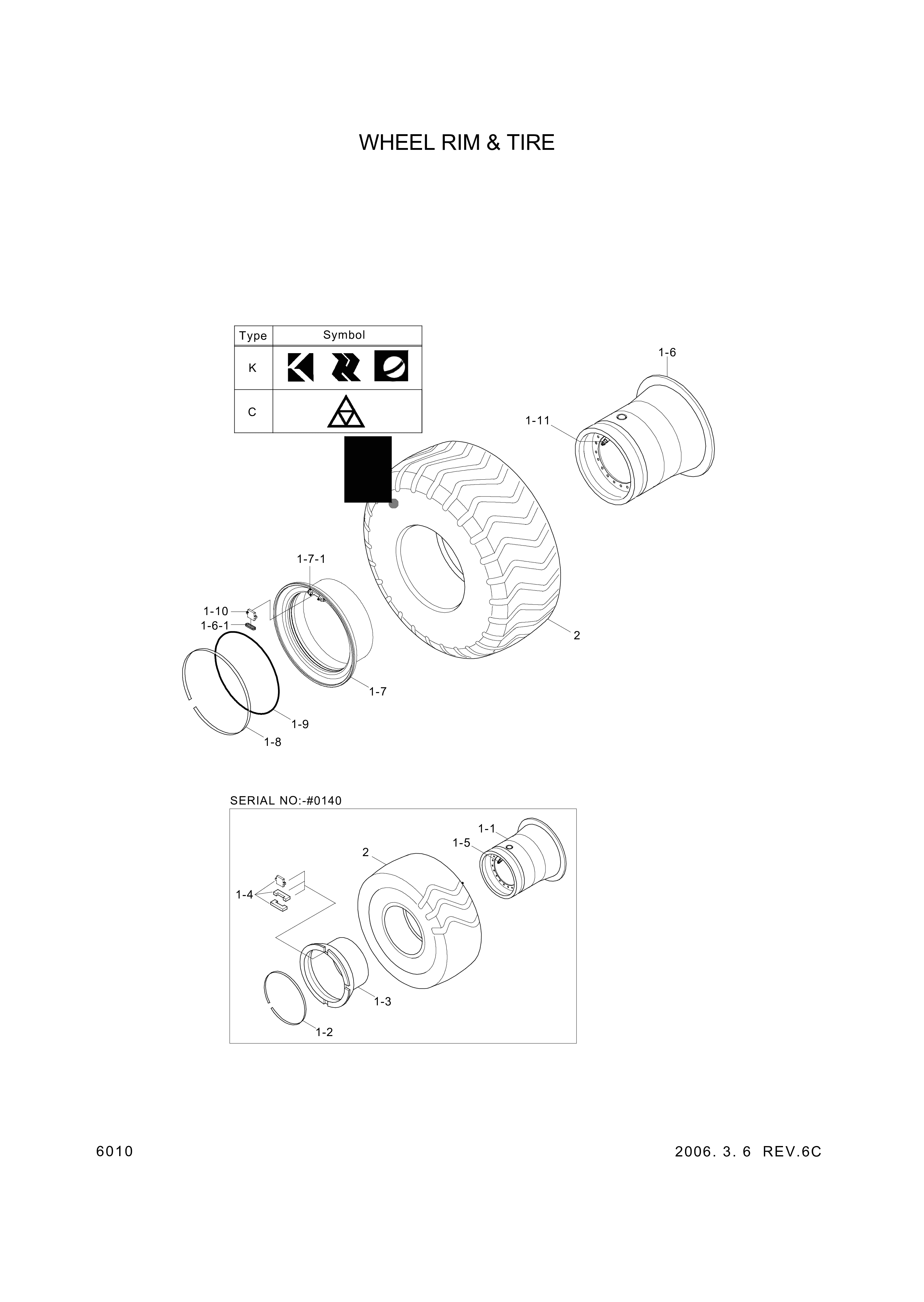 drawing for Hyundai Construction Equipment 84L1-00290 - TIRE