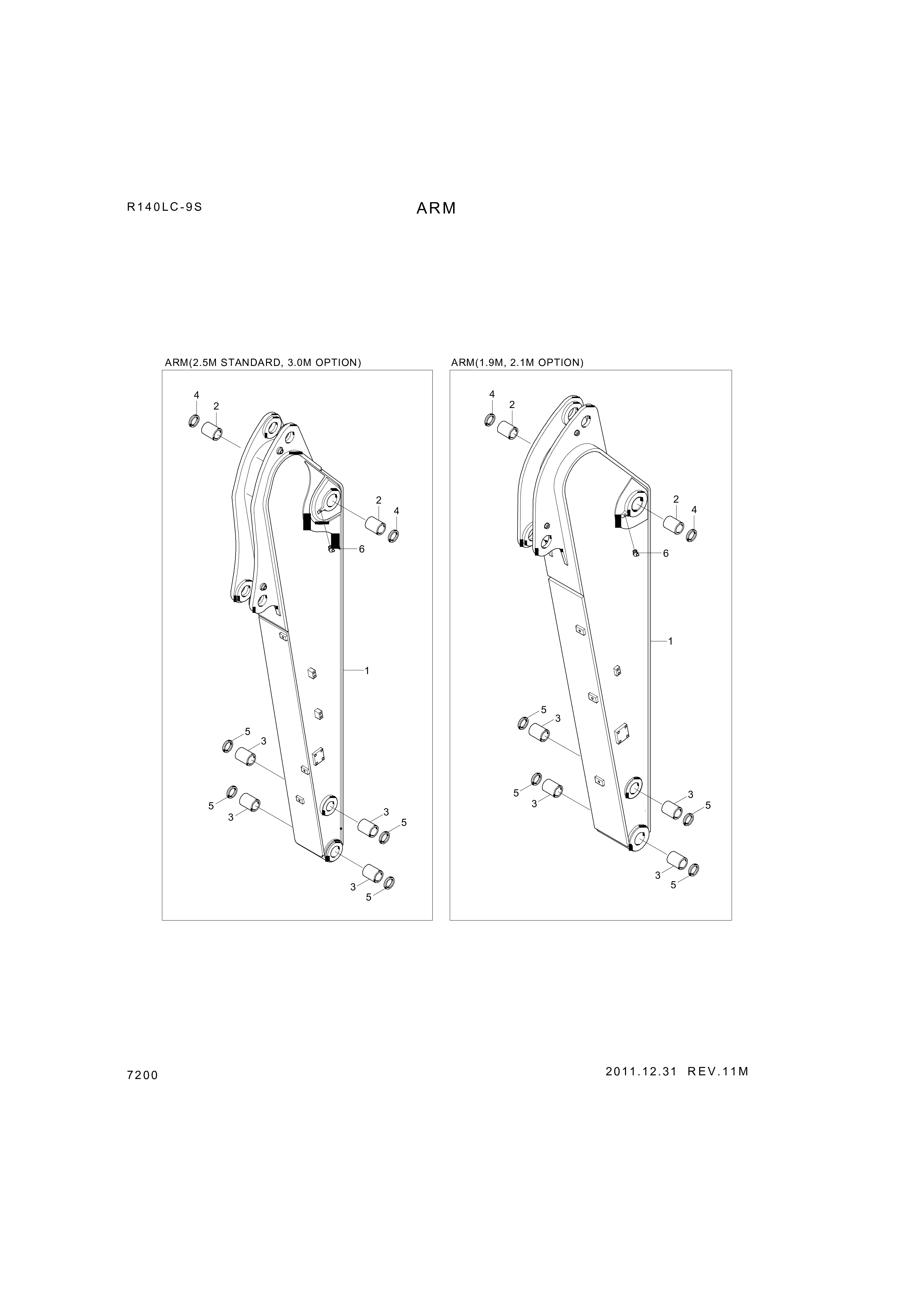 drawing for Hyundai Construction Equipment 61M9-90721 - BUSHING-PIN
