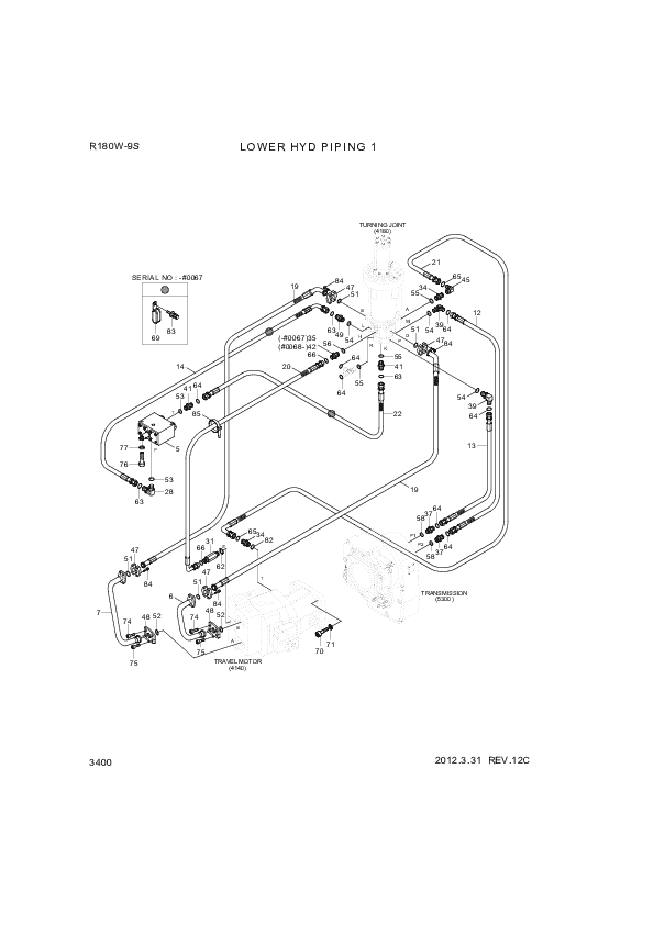 drawing for Hyundai Construction Equipment P983-128316 - HOSE ASSY-ORFS&FLG