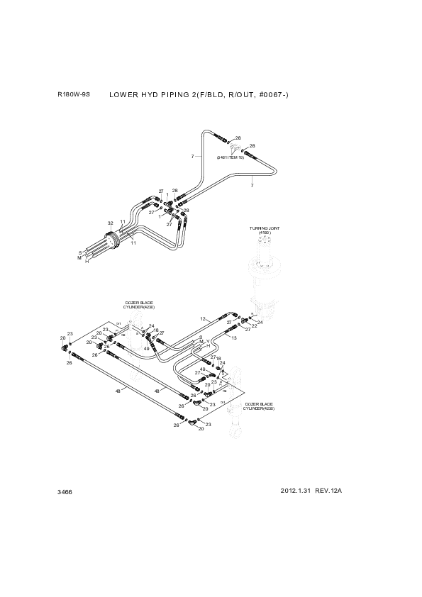 drawing for Hyundai Construction Equipment P933-067017 - HOSE ASSY-ORFS&THD (figure 4)