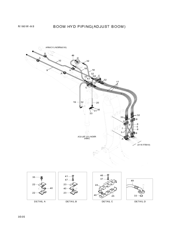 drawing for Hyundai Construction Equipment P980-128414 - HOSE ASSY-ORFS&FLG