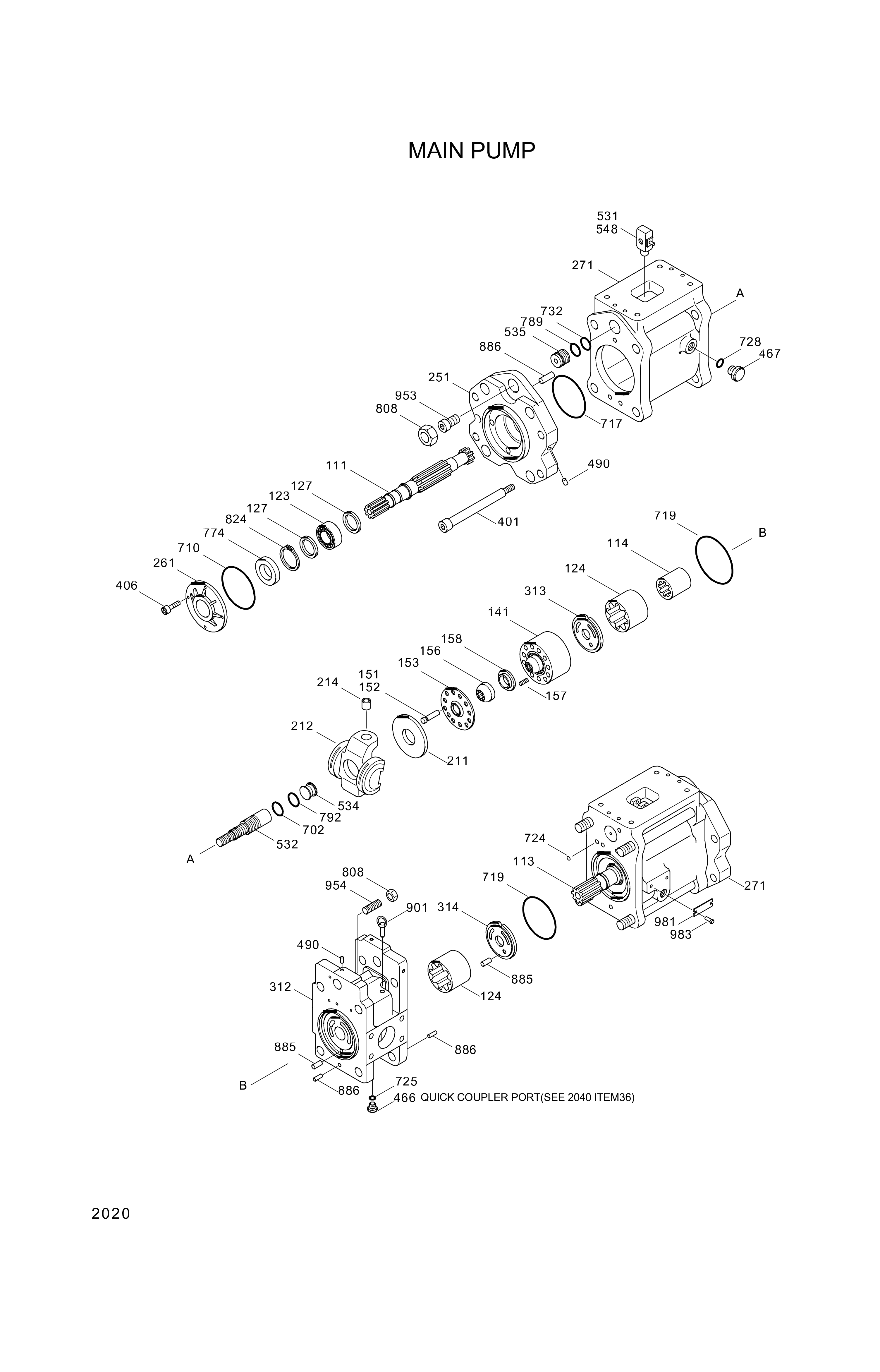 drawing for Hyundai Construction Equipment XJBN-00429 - BEARING-ROLLER