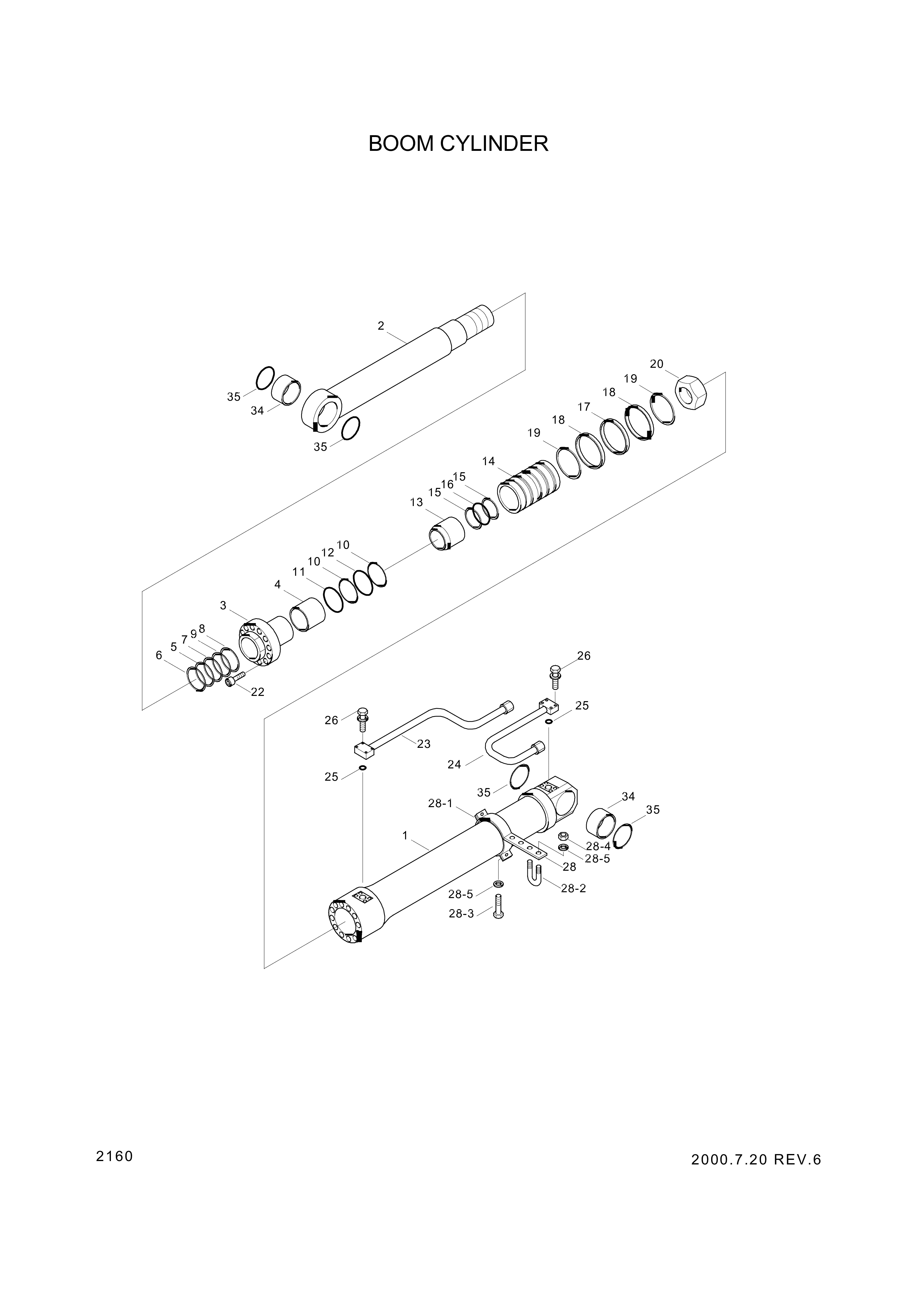 drawing for Hyundai Construction Equipment 31YC-11050 - BUSHING-PIN