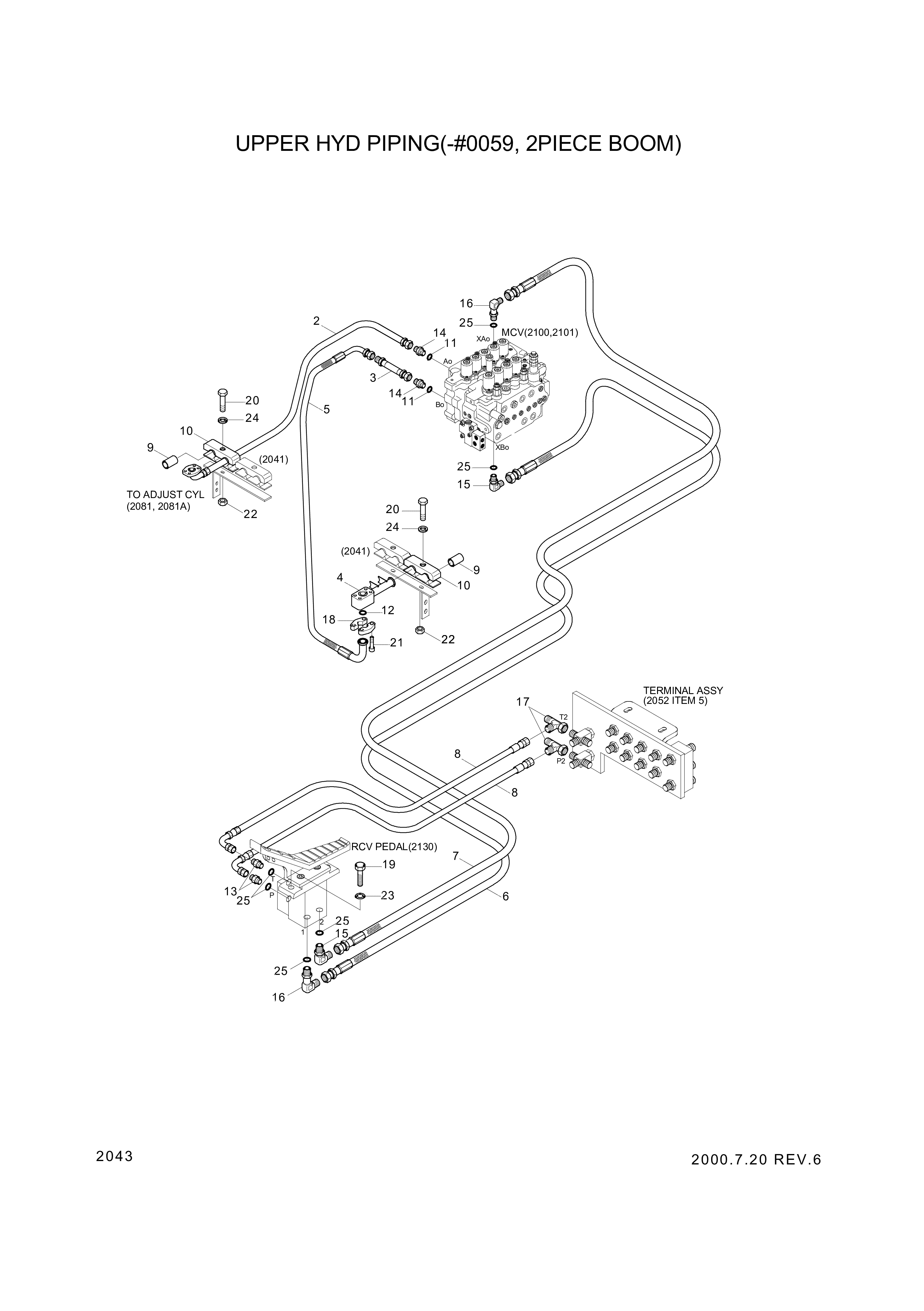 drawing for Hyundai Construction Equipment 35EA-12411 - PIPE ASSY-HYD (figure 1)