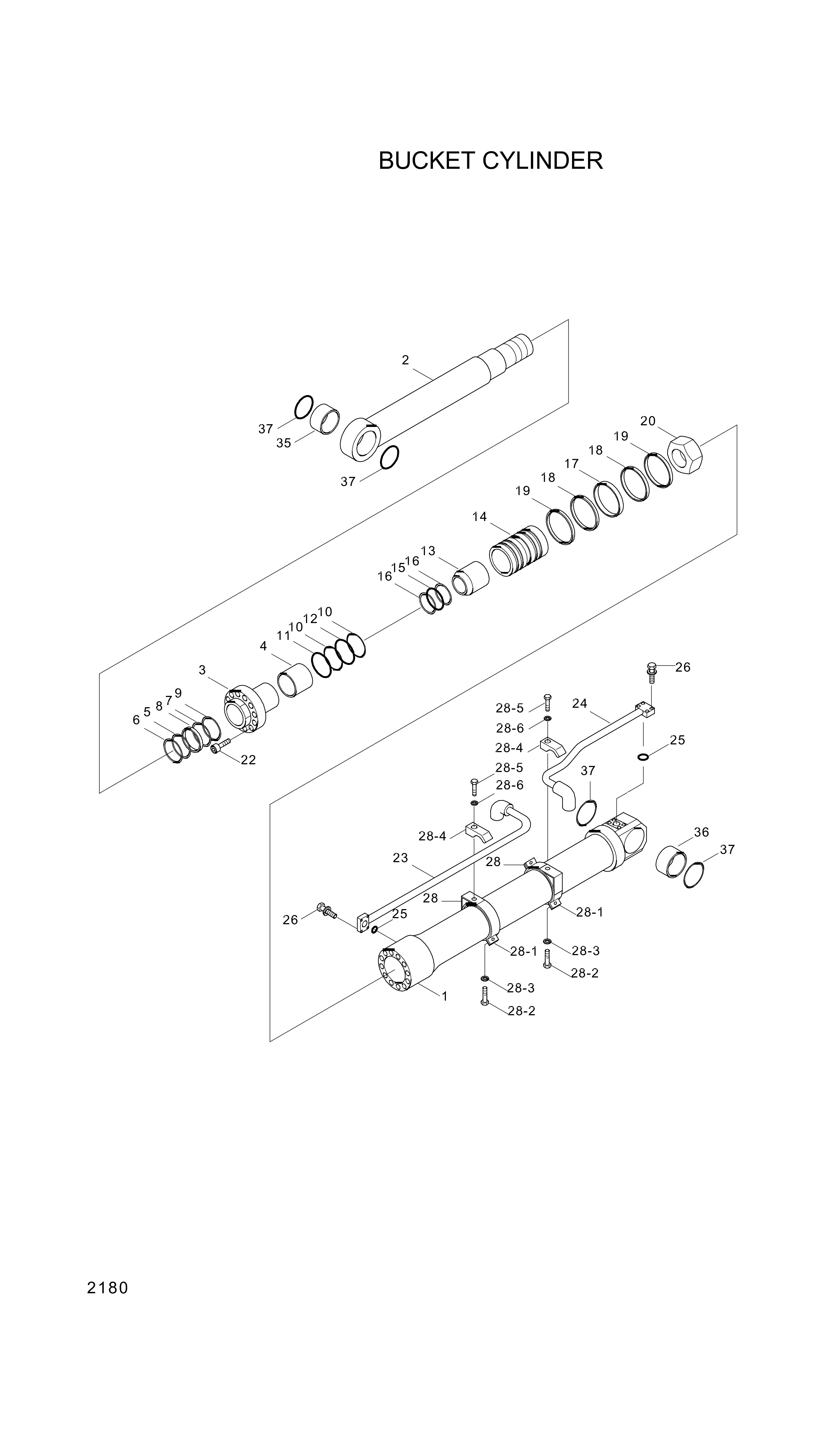 drawing for Hyundai Construction Equipment 31YC-11040 - BUSHING-PIN