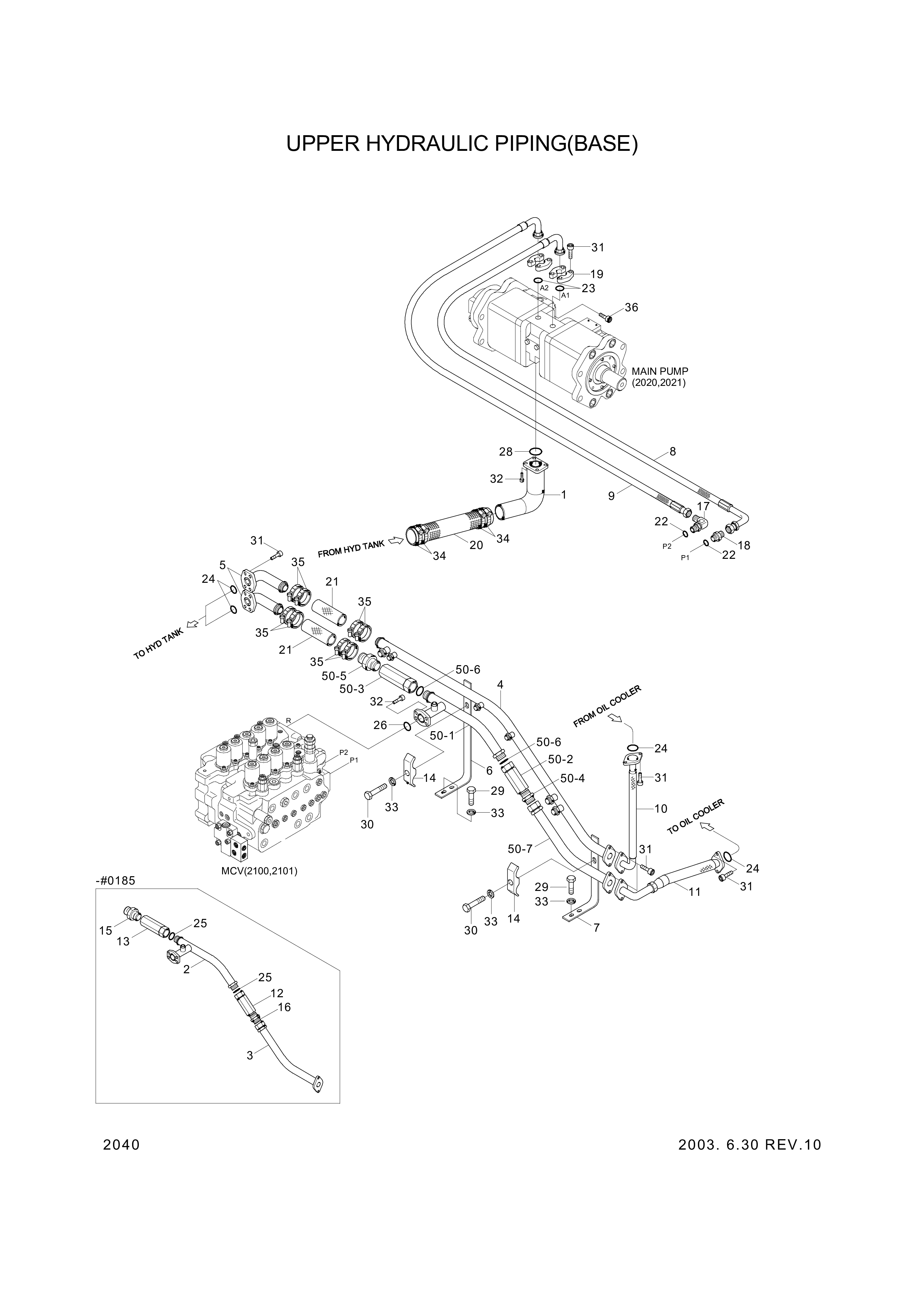 drawing for Hyundai Construction Equipment 35EA-12150 - BRACKET-RETURN (figure 1)