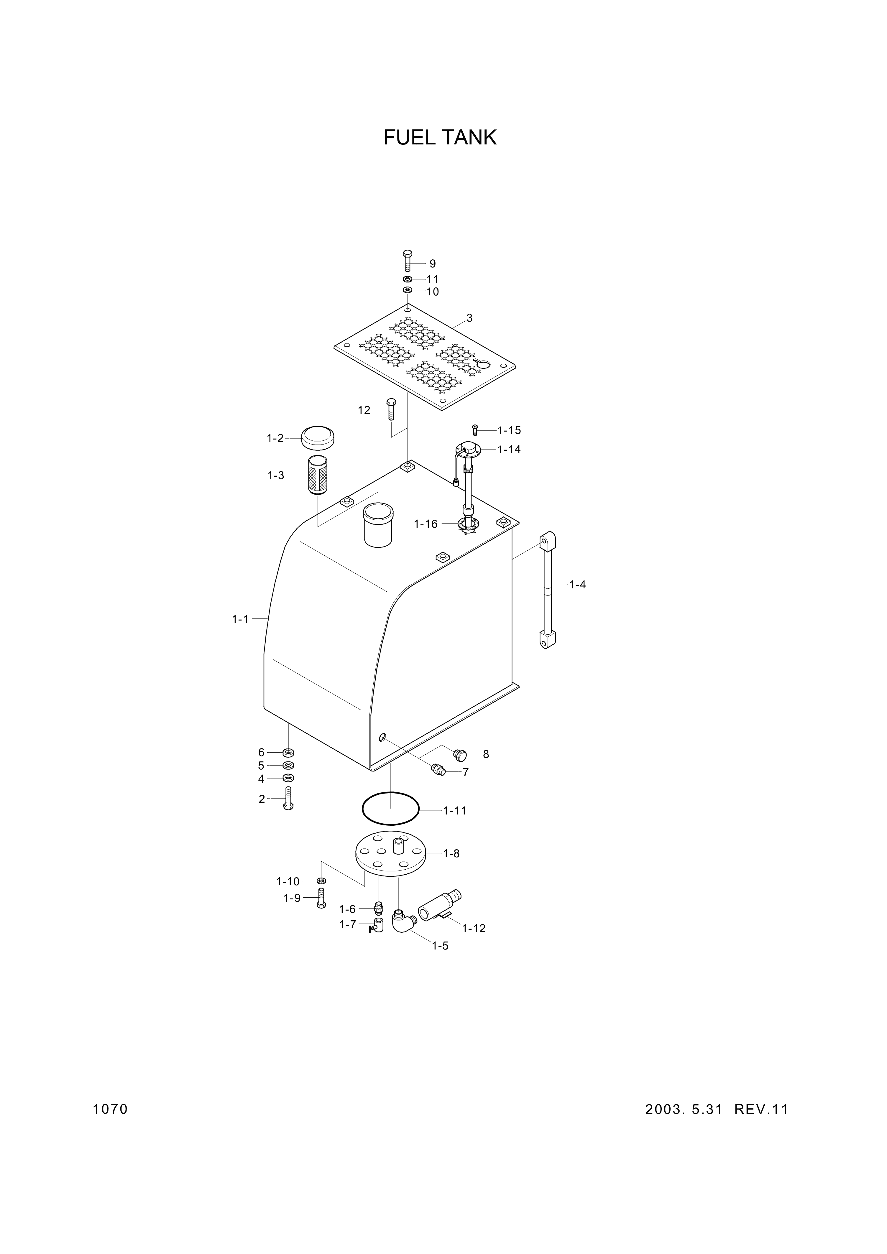 drawing for Hyundai Construction Equipment 9532-19002 - O-RING, HYD TANK (figure 2)