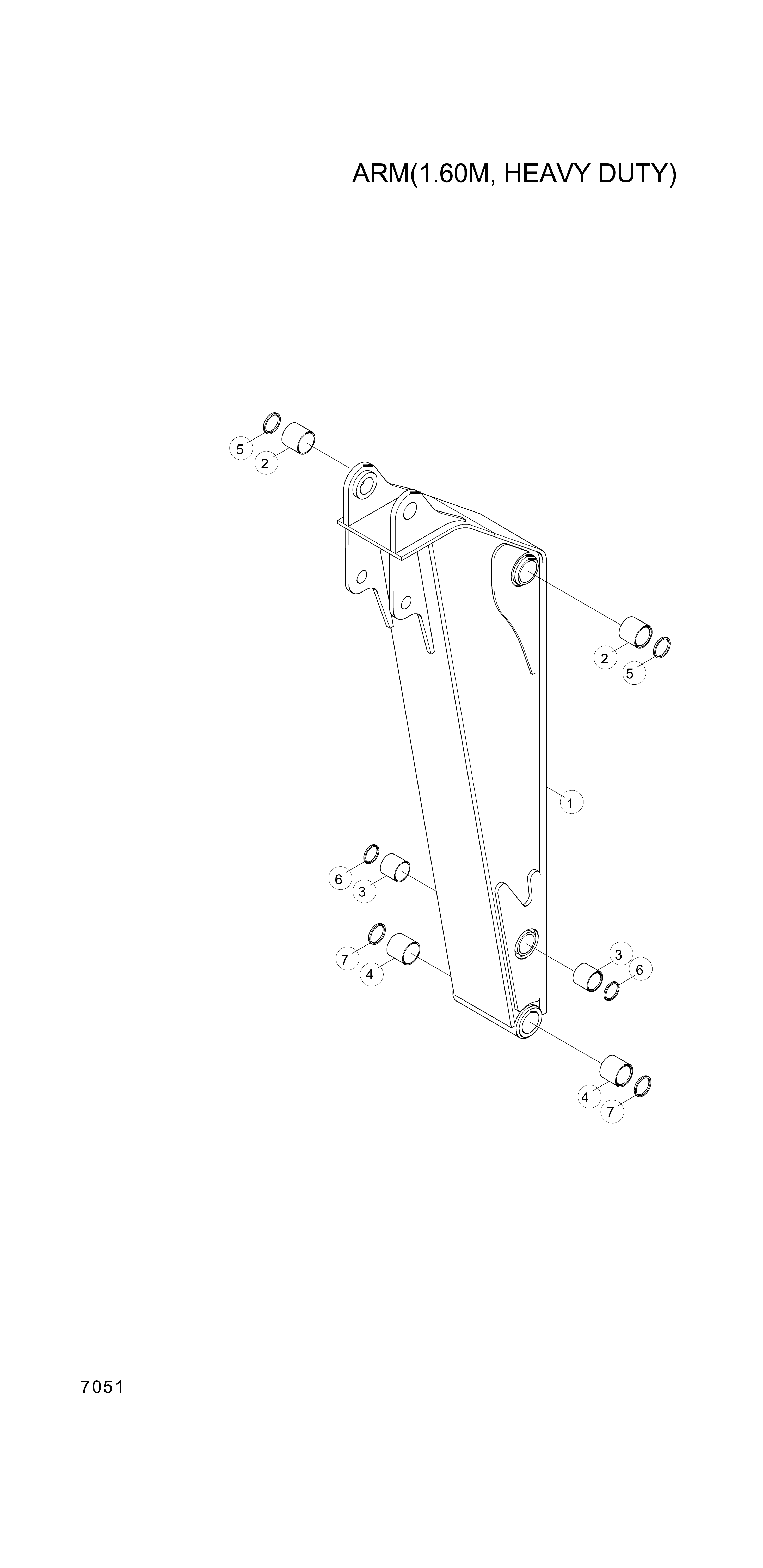 drawing for Hyundai Construction Equipment 61EN-12250 - BUSHING-BRONZE (figure 1)