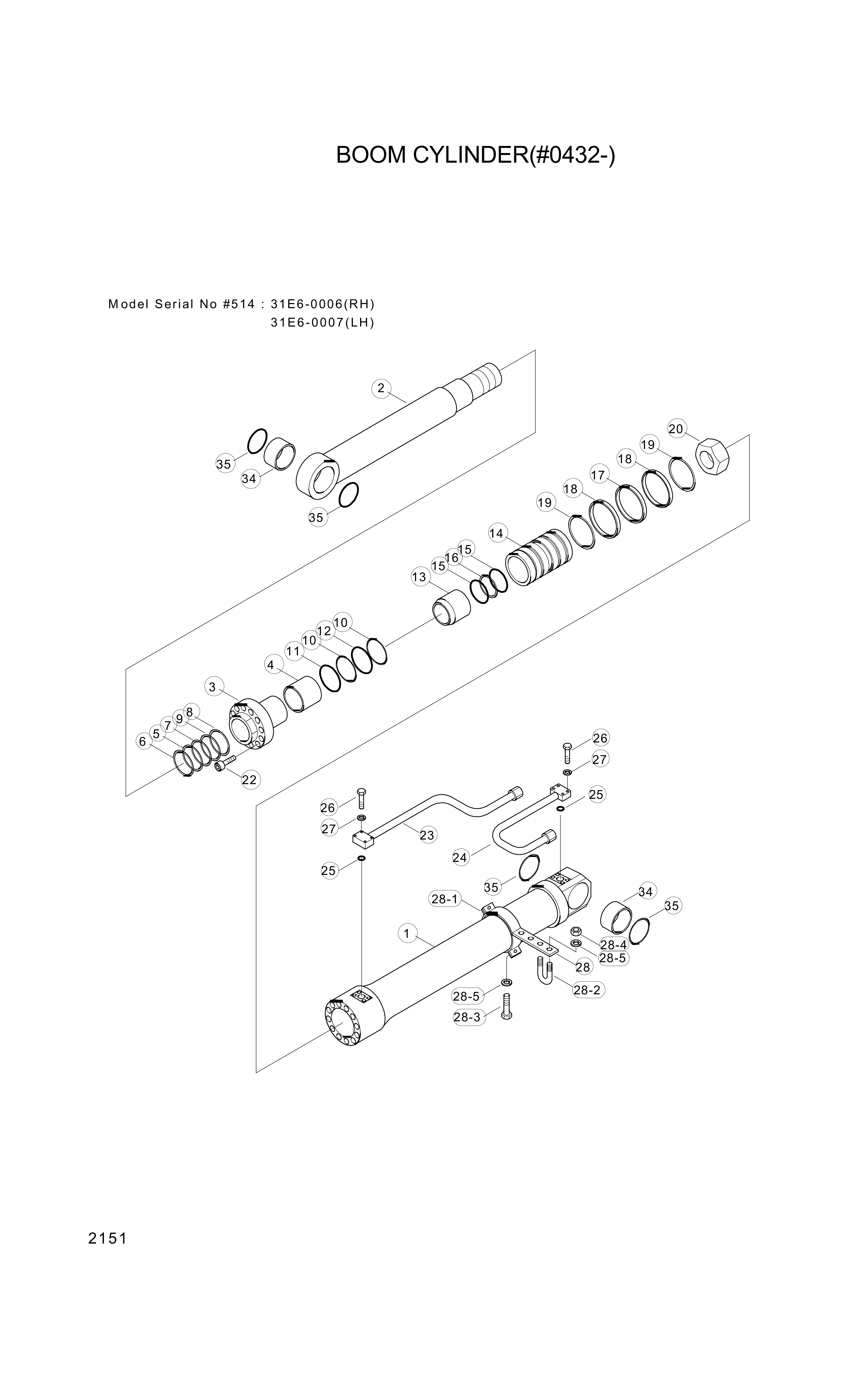 drawing for Hyundai Construction Equipment 333-07 - RING-BUFFER (figure 5)