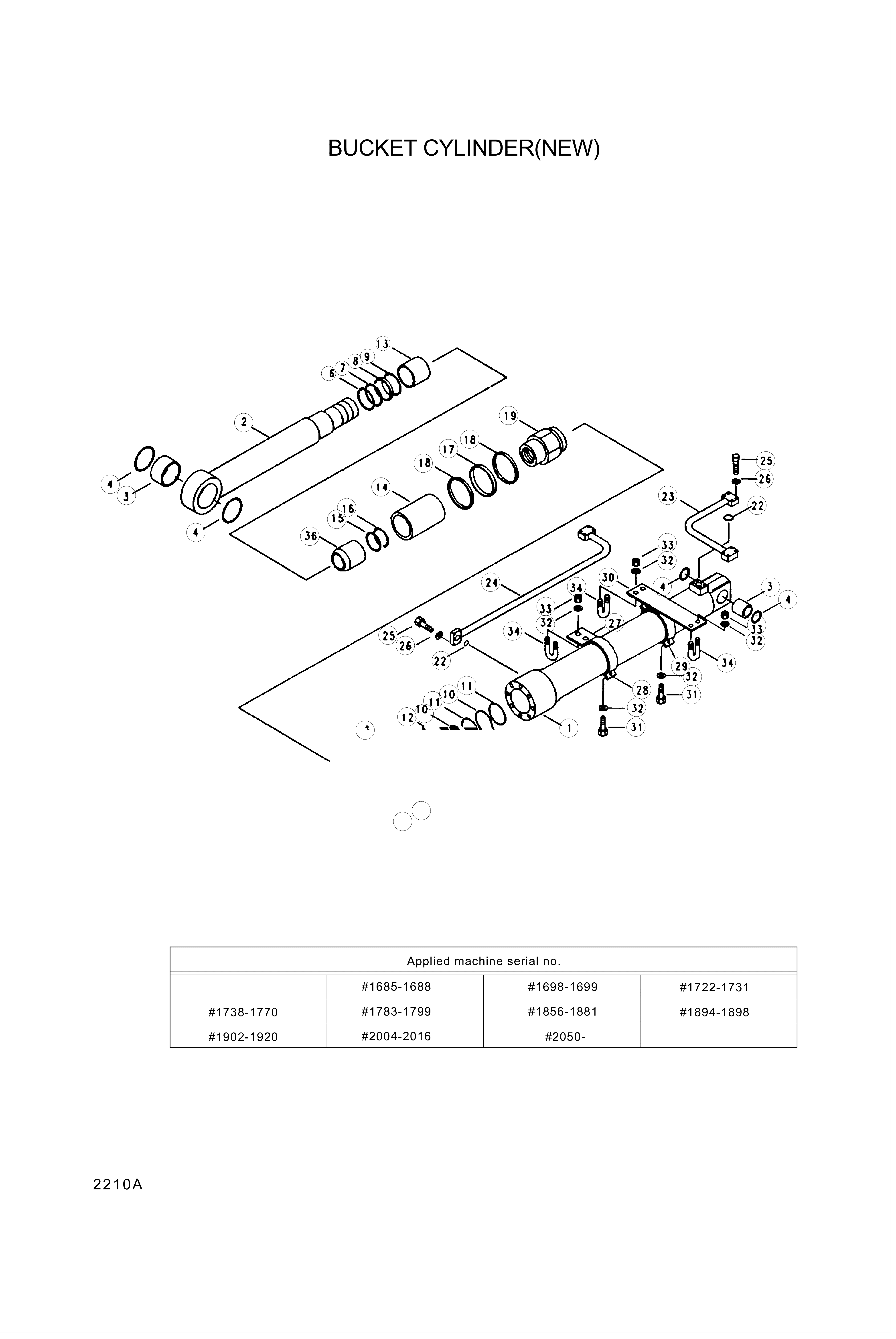 drawing for Hyundai Construction Equipment 31YC-11120 - BUSHING-PIN