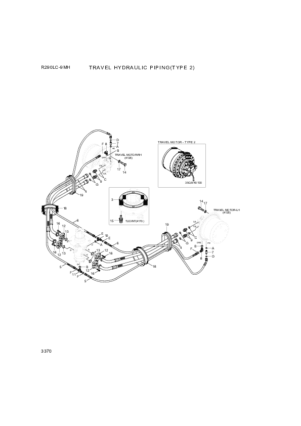 drawing for Hyundai Construction Equipment P950-167349 - HOSE ASSY-ORFS&FLG (figure 3)