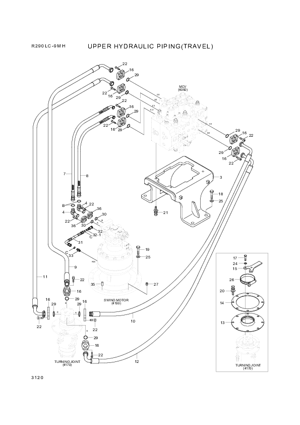 drawing for Hyundai Construction Equipment P950-167320 - HOSE ASSY-ORFS&FLG