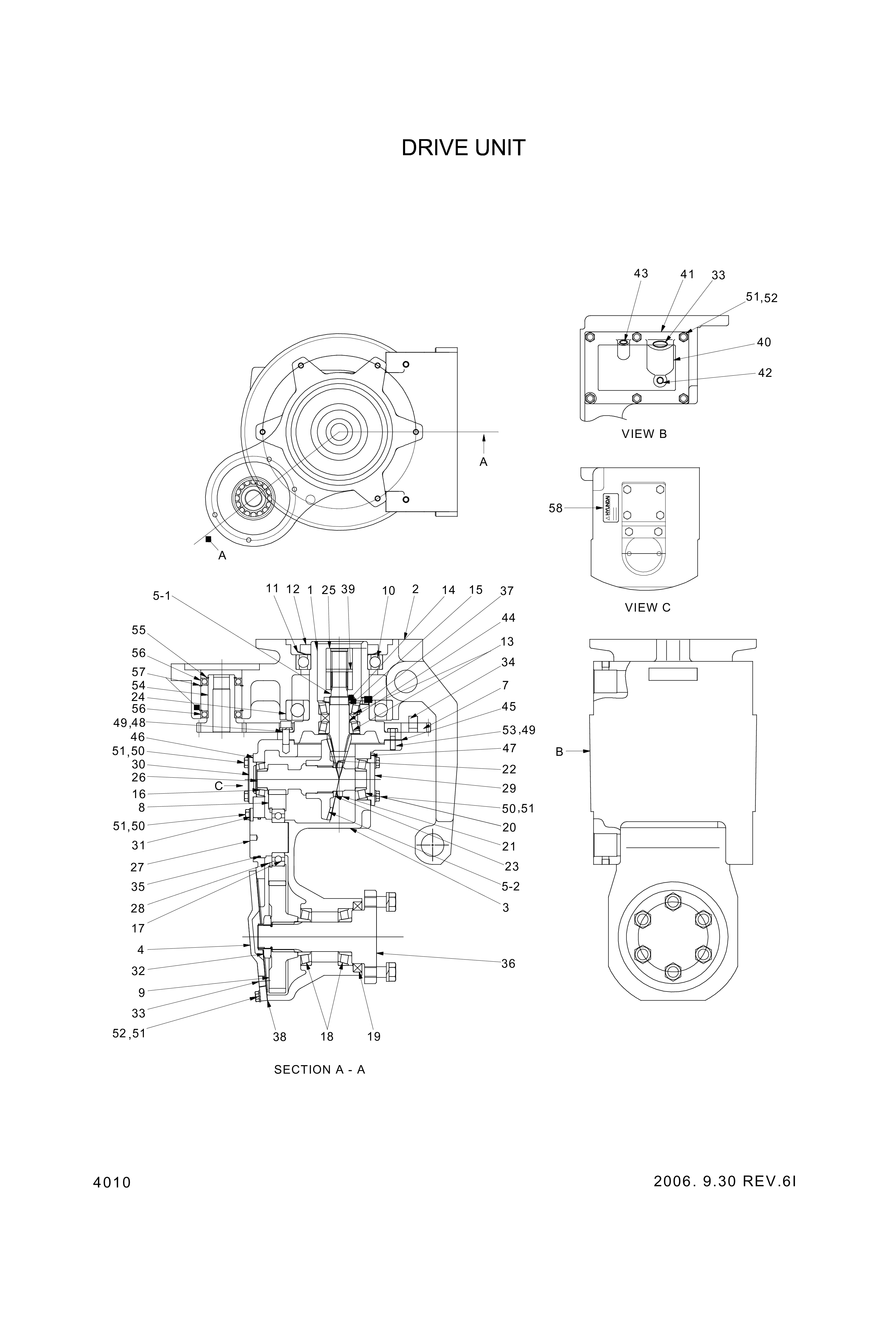 drawing for Hyundai Construction Equipment 3531020300 - Shaft-D/Wheel (figure 2)