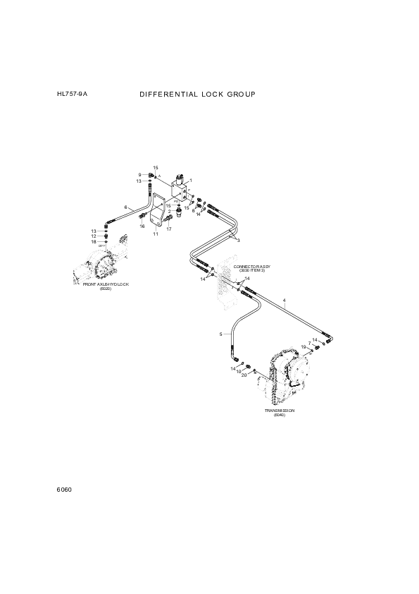 drawing for Hyundai Construction Equipment P930-062022 - HOSE ASSY-ORFS&THD (figure 2)